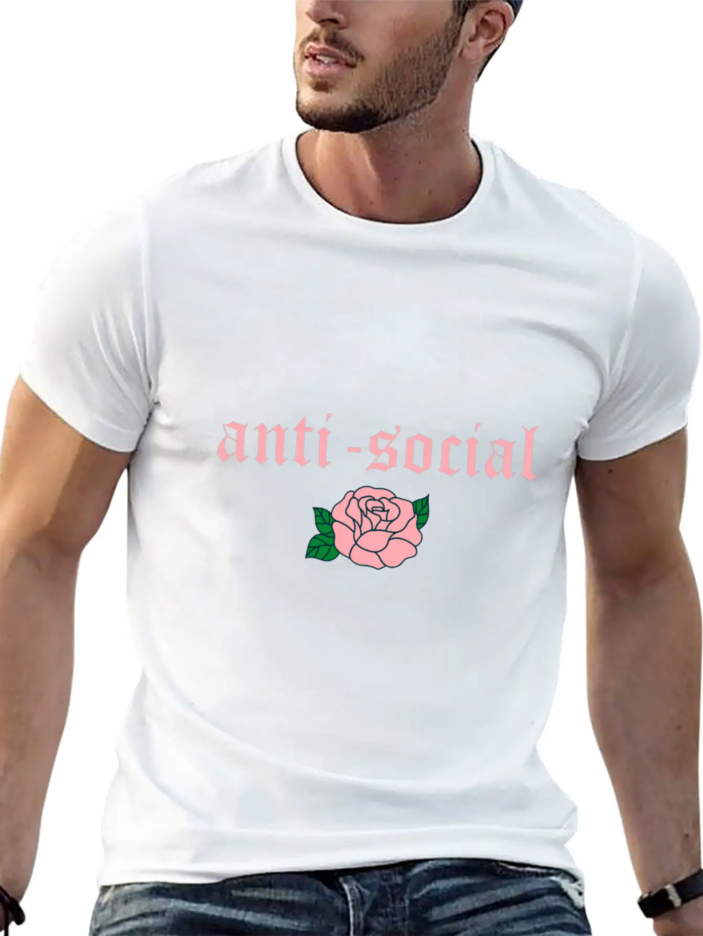 Anti Social Rose Soft Grunge Teen E-girl Gift Timeless Short Sleeve Tee – Comfy And Minimalist Design