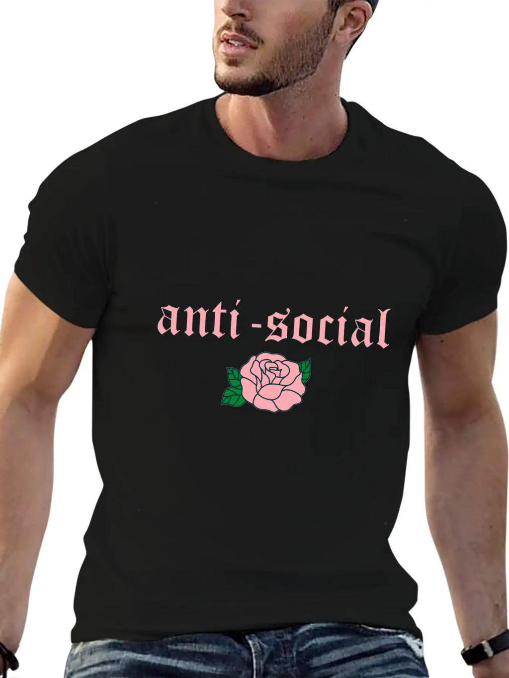Anti Social Rose Soft Grunge Teen E-girl Gift Timeless Short Sleeve Tee – Comfy And Minimalist Design
