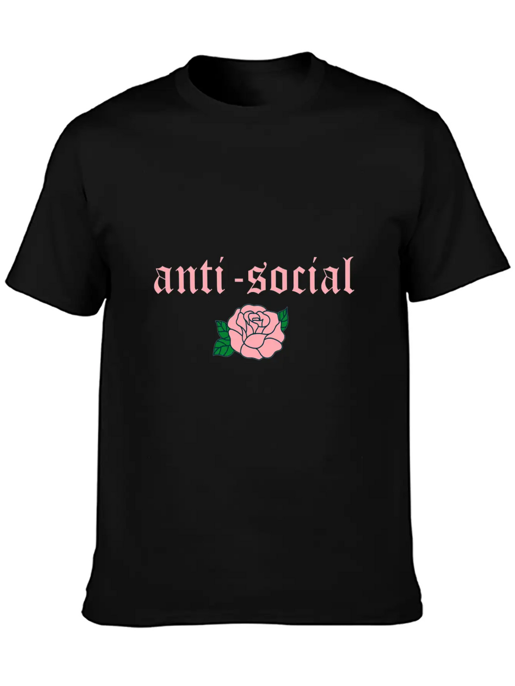 Anti Social Rose Soft Grunge Teen E-girl Gift Timeless Short Sleeve Tee – Comfy And Minimalist Design