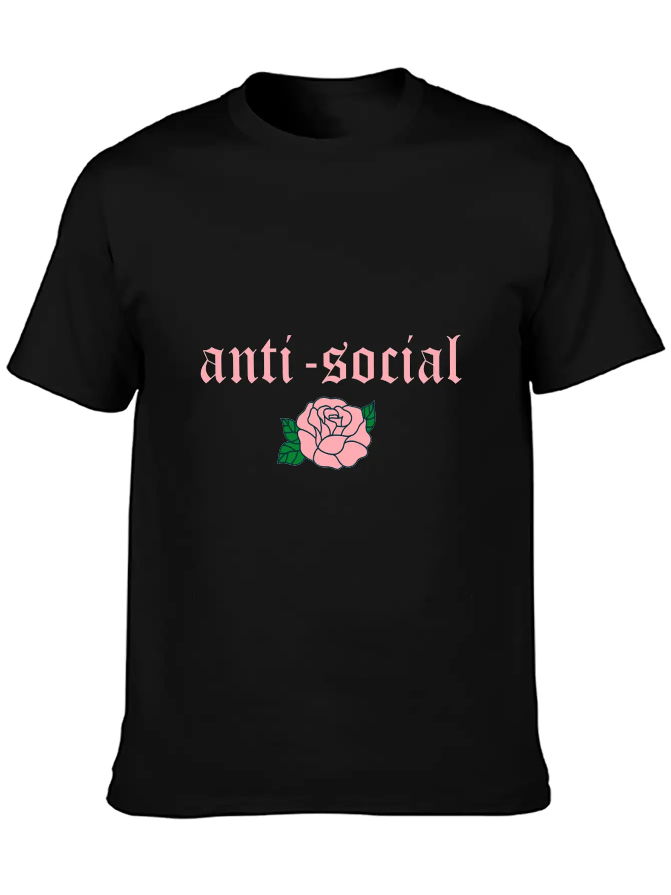 Anti Social Rose Soft Grunge Teen E-girl Gift Timeless Short Sleeve Tee – Comfy And Minimalist Design