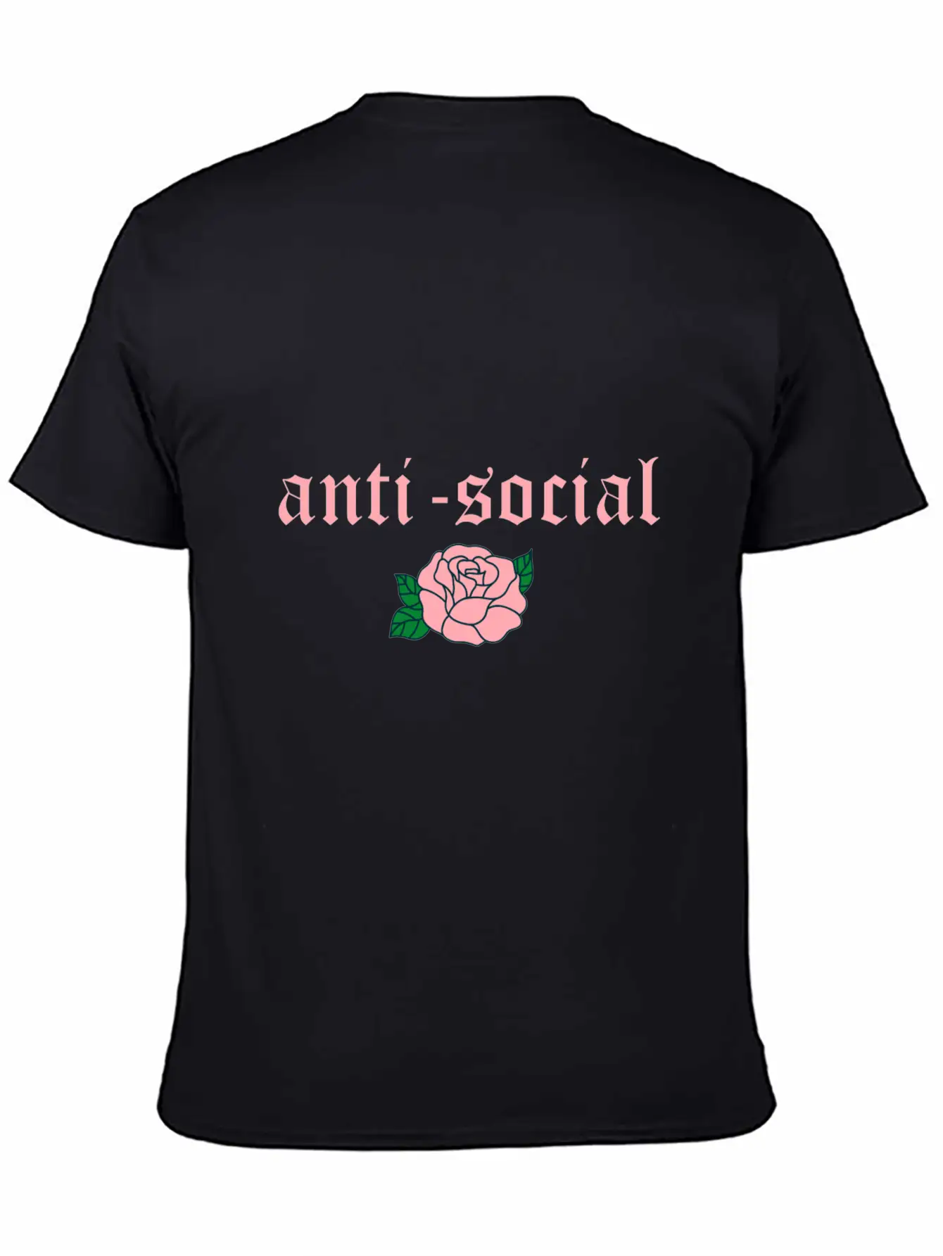 Anti Social Rose Soft Grunge Teen E-girl Gift Timeless Short Sleeve Tee – Comfy And Minimalist Design