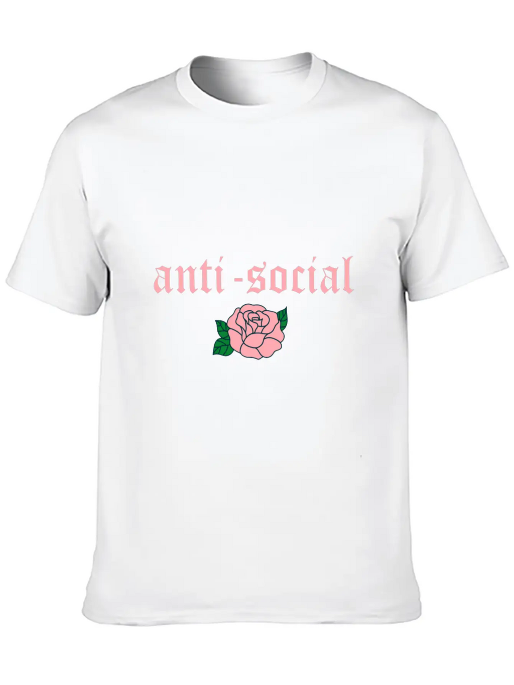 Anti Social Rose Soft Grunge Teen E-girl Gift Timeless Short Sleeve Tee – Comfy And Minimalist Design