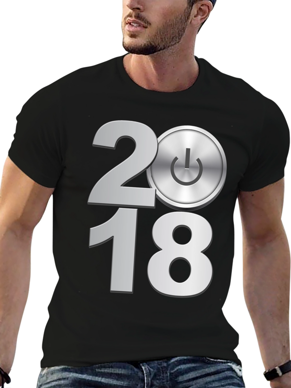 2018 Power Button Graphic Tee