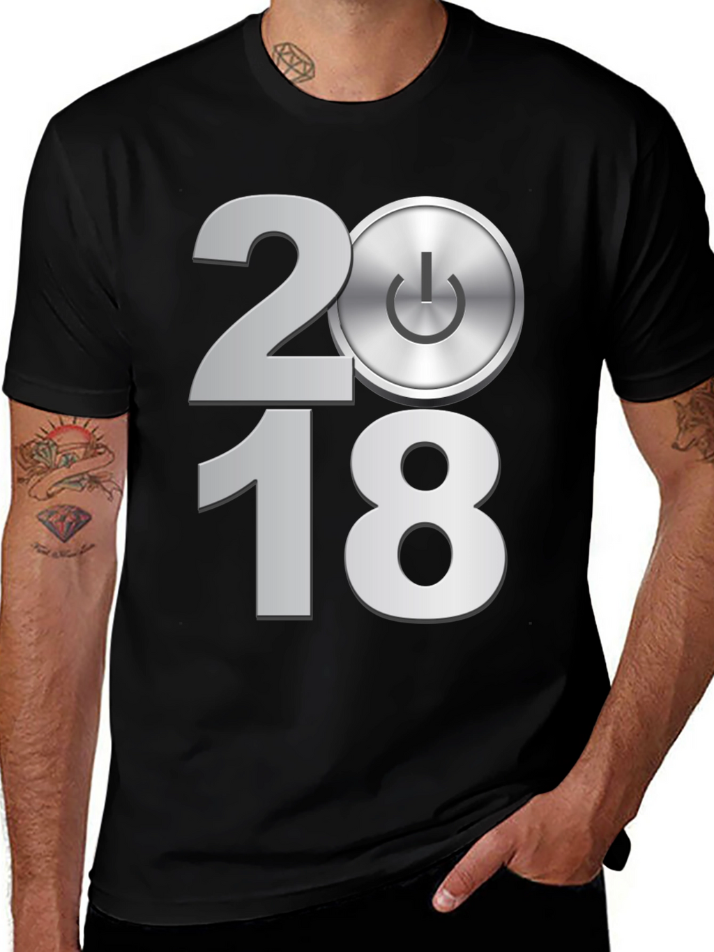 2018 Power Button Graphic Tee
