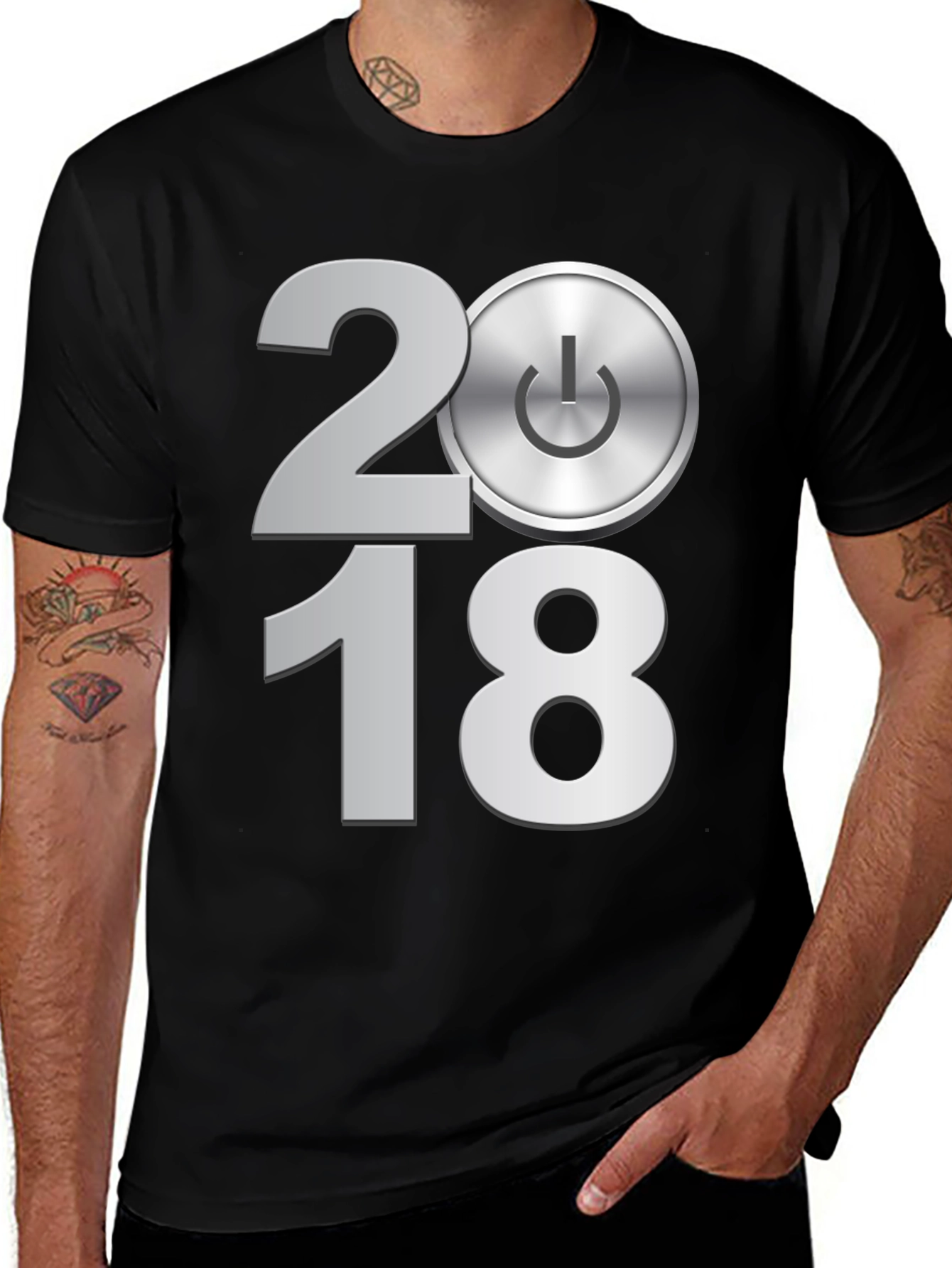 2018 Power Button Graphic Tee