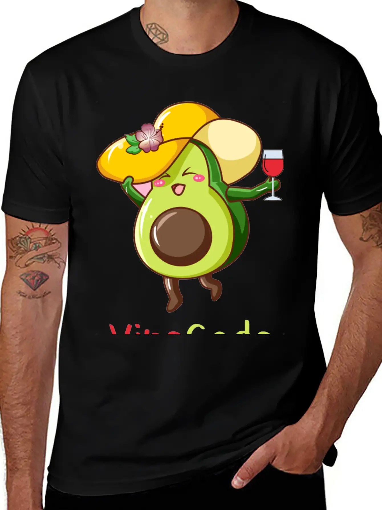 Avocato Avocado Cat Vegan Vegetarian Modern Fit Casual T-Shirt – Clean And Versatile Design