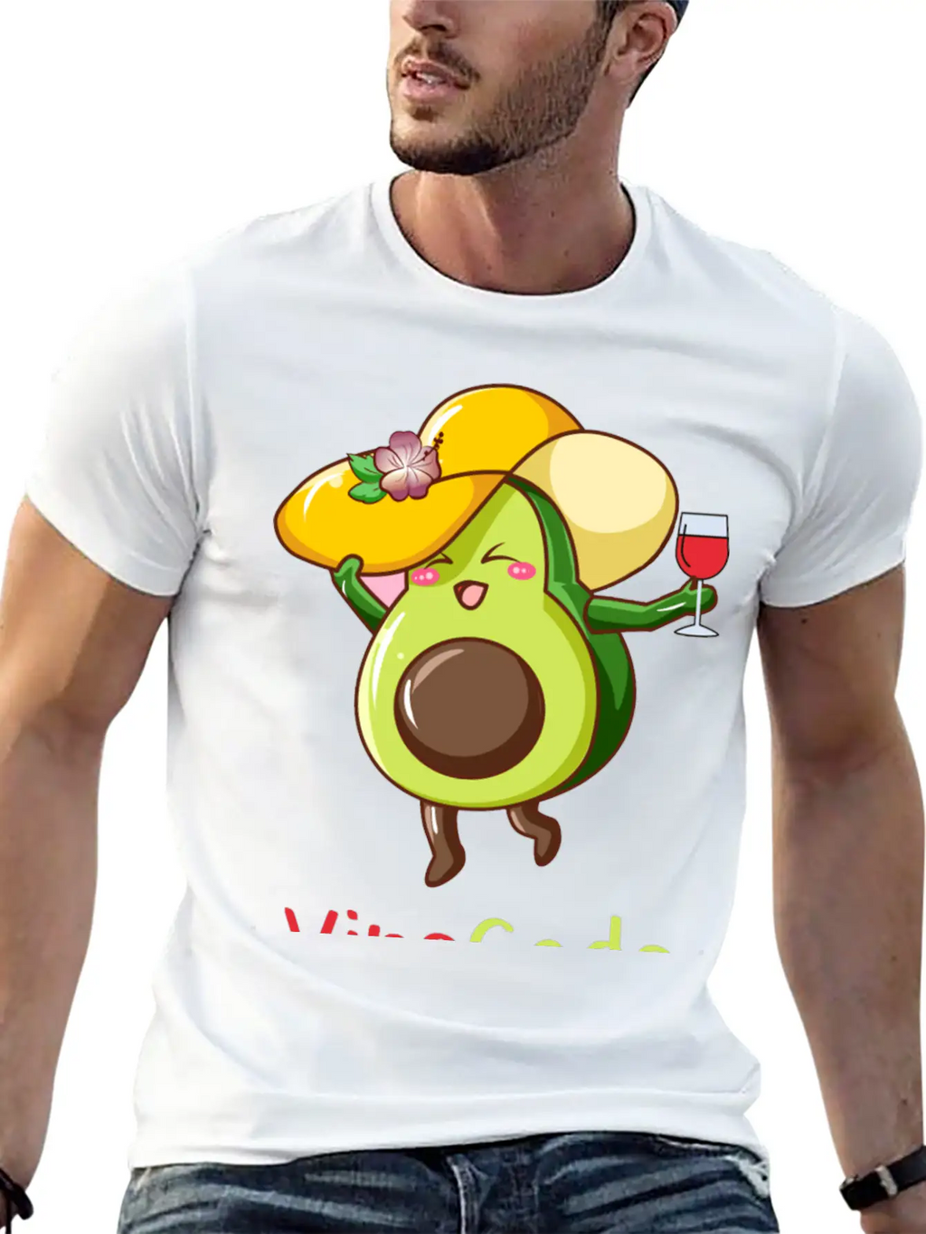 Avocato Avocado Cat Vegan Vegetarian Modern Fit Casual T-Shirt – Clean And Versatile Design