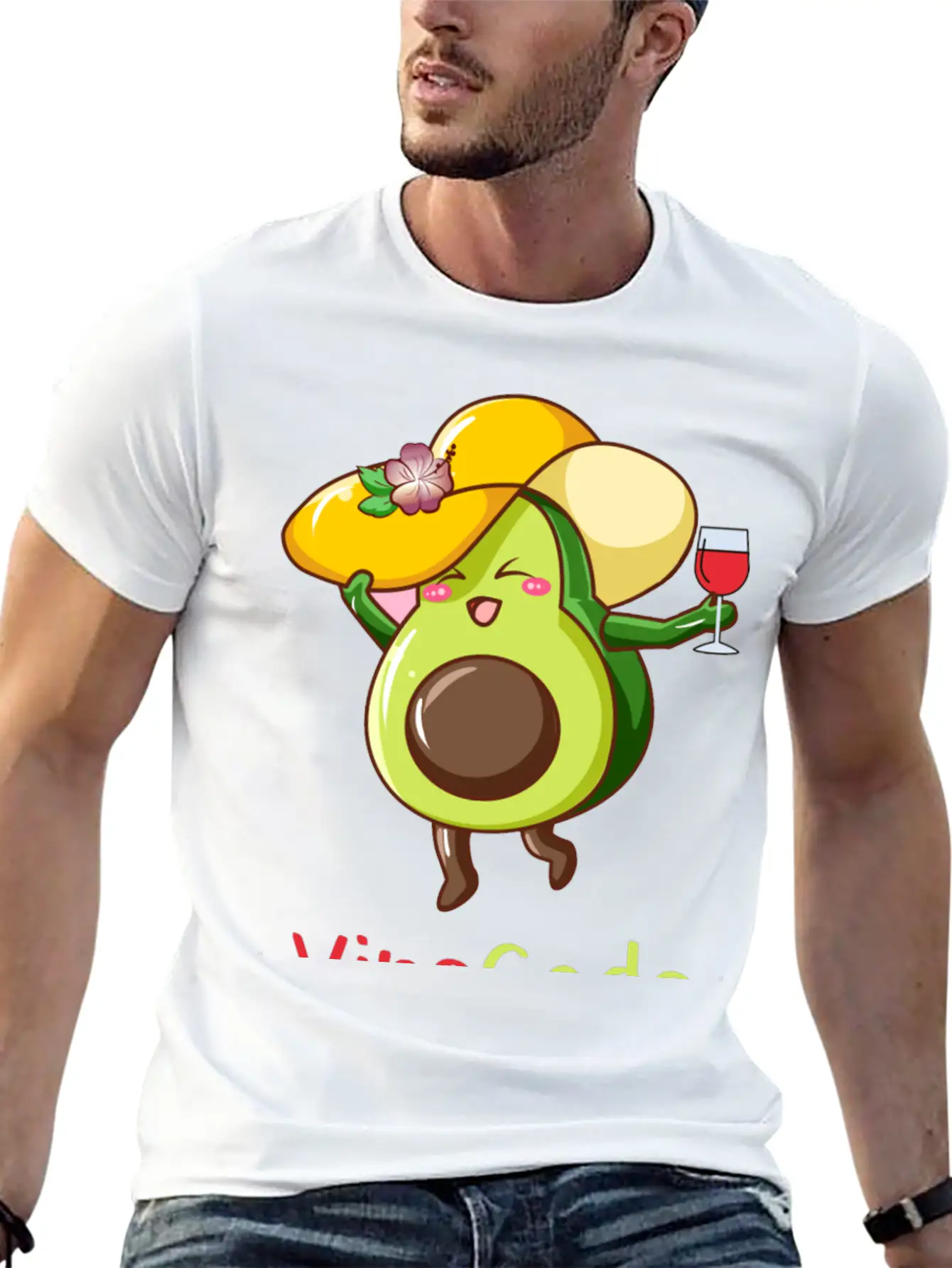 Avocato Avocado Cat Vegan Vegetarian Modern Fit Casual T-Shirt – Clean And Versatile Design