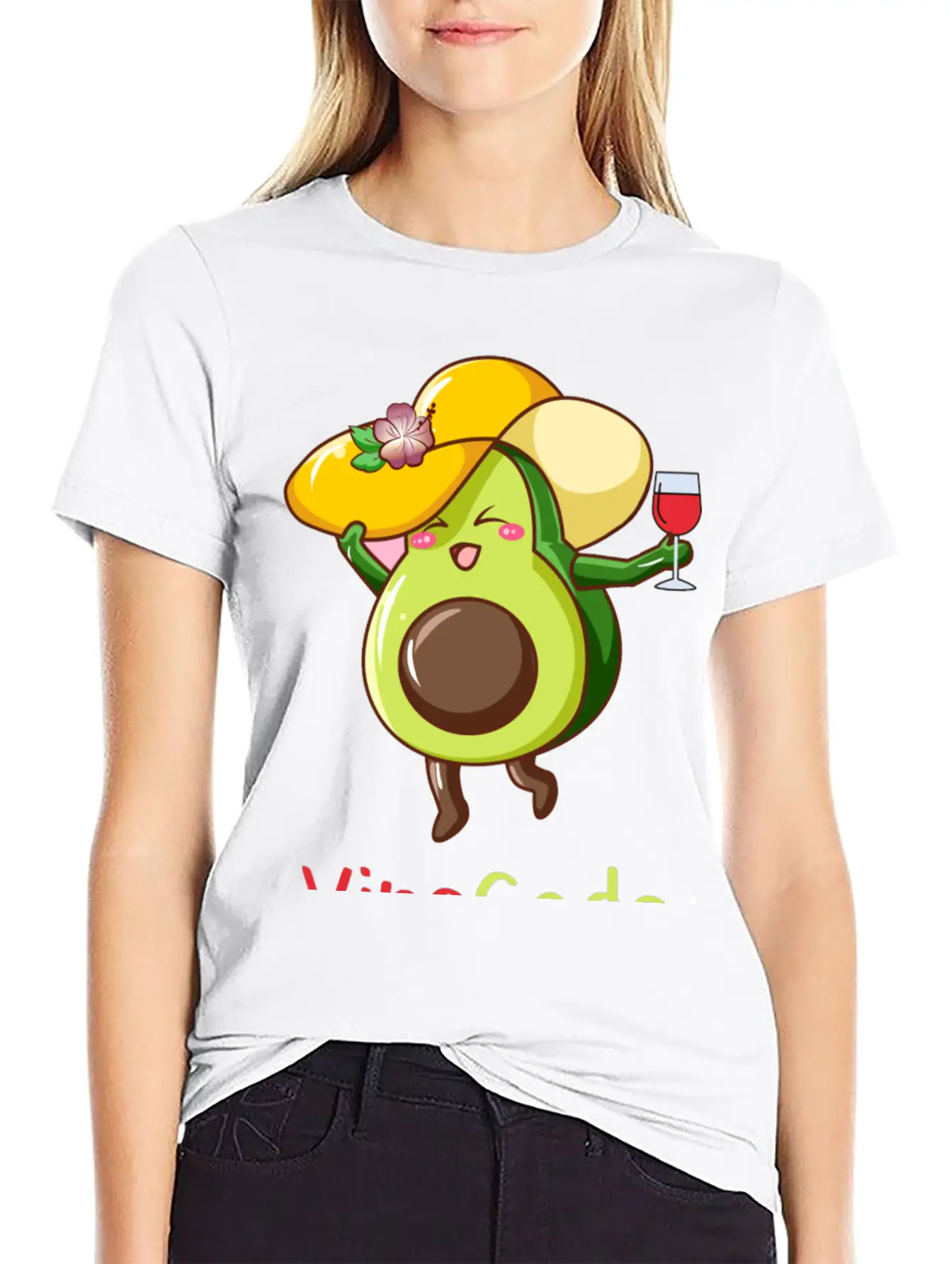 Avocato Avocado Cat Vegan Vegetarian Modern Fit Casual T-Shirt – Clean And Versatile Design