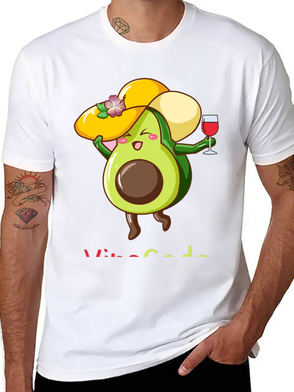 Avocato Avocado Cat Vegan Vegetarian Modern Fit Casual T-Shirt – Clean And Versatile Design