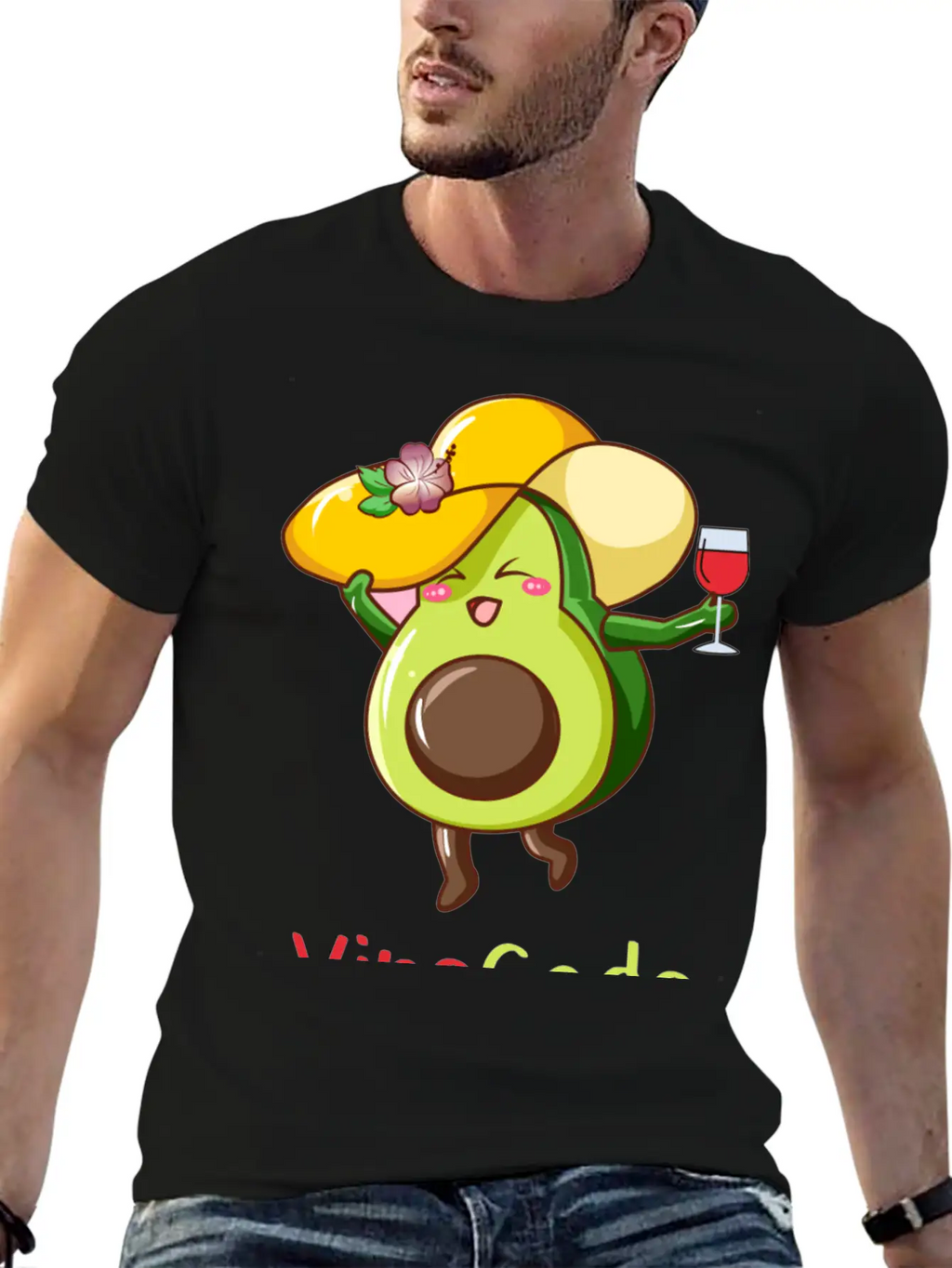 Avocato Avocado Cat Vegan Vegetarian Modern Fit Casual T-Shirt – Clean And Versatile Design