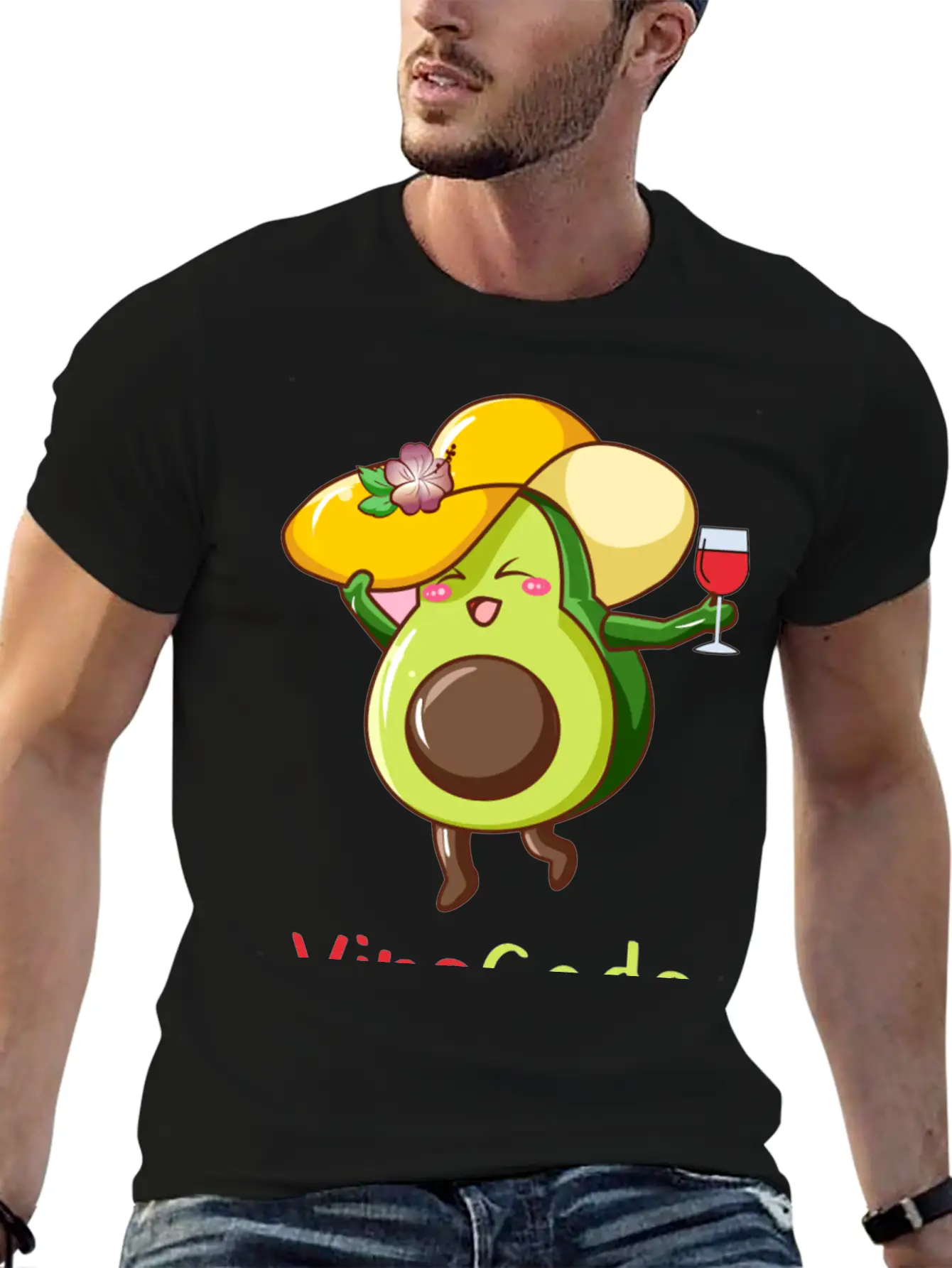 Avocato Avocado Cat Vegan Vegetarian Modern Fit Casual T-Shirt – Clean And Versatile Design