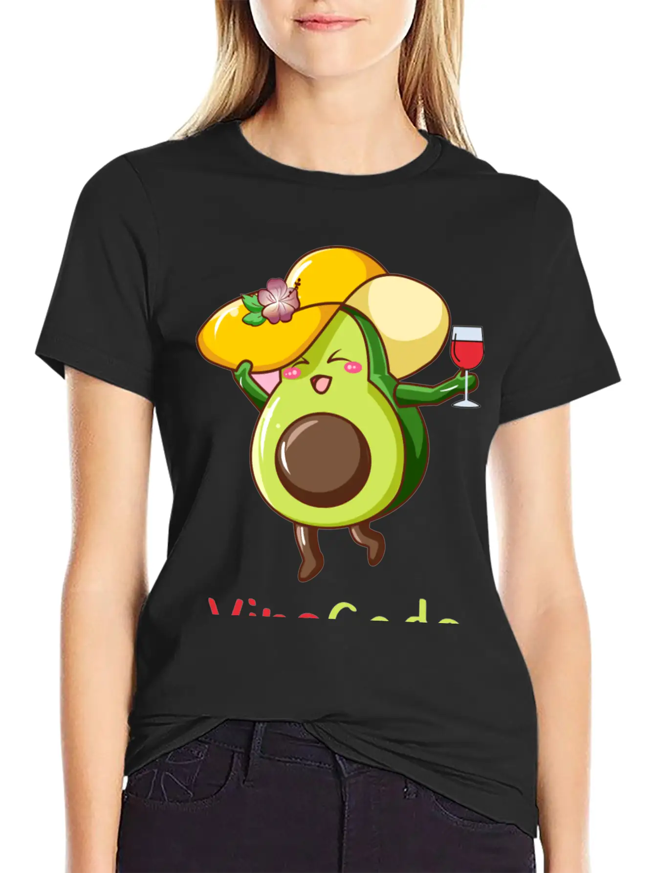 Avocato Avocado Cat Vegan Vegetarian Modern Fit Casual T-Shirt – Clean And Versatile Design