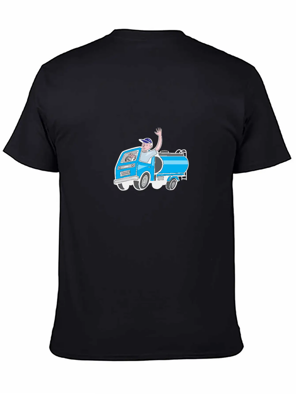 Baby Tanker Truck Driver Waving Cartoon Modern Fit Casual T-Shirt – Clean And Versatile Design