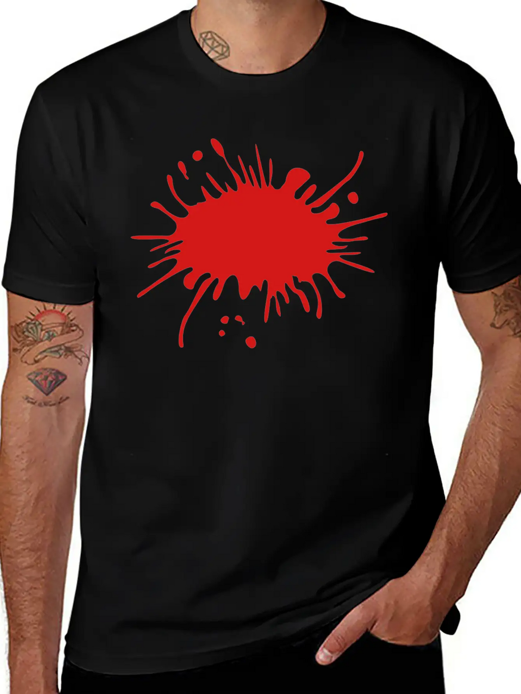 Blood Splatter Timeless Short Sleeve Tee – Comfy And Minimalist Design
