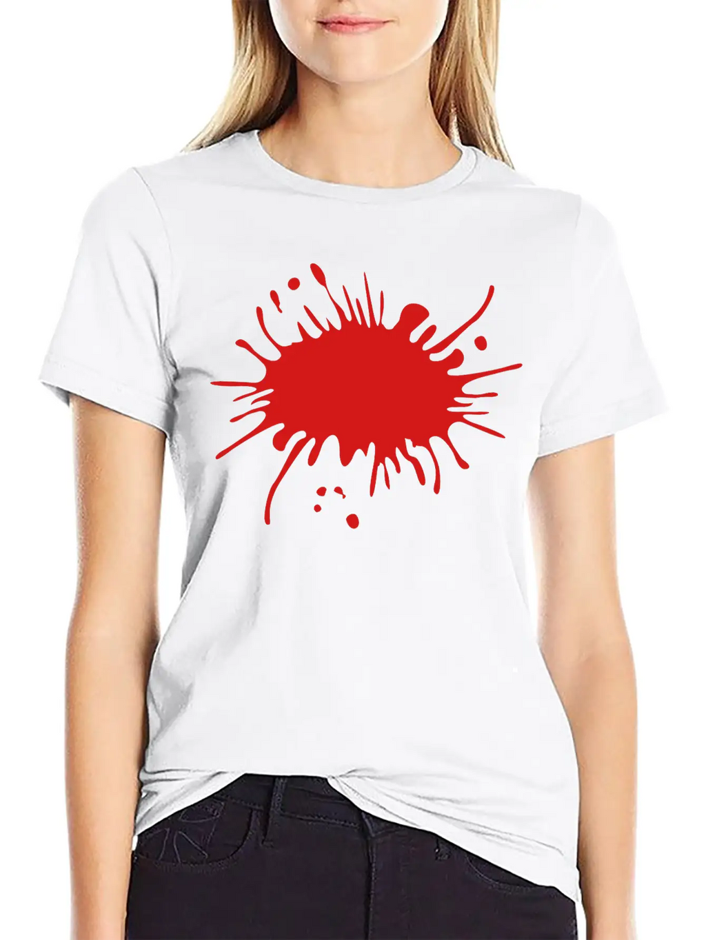 Blood Splatter Timeless Short Sleeve Tee – Comfy And Minimalist Design