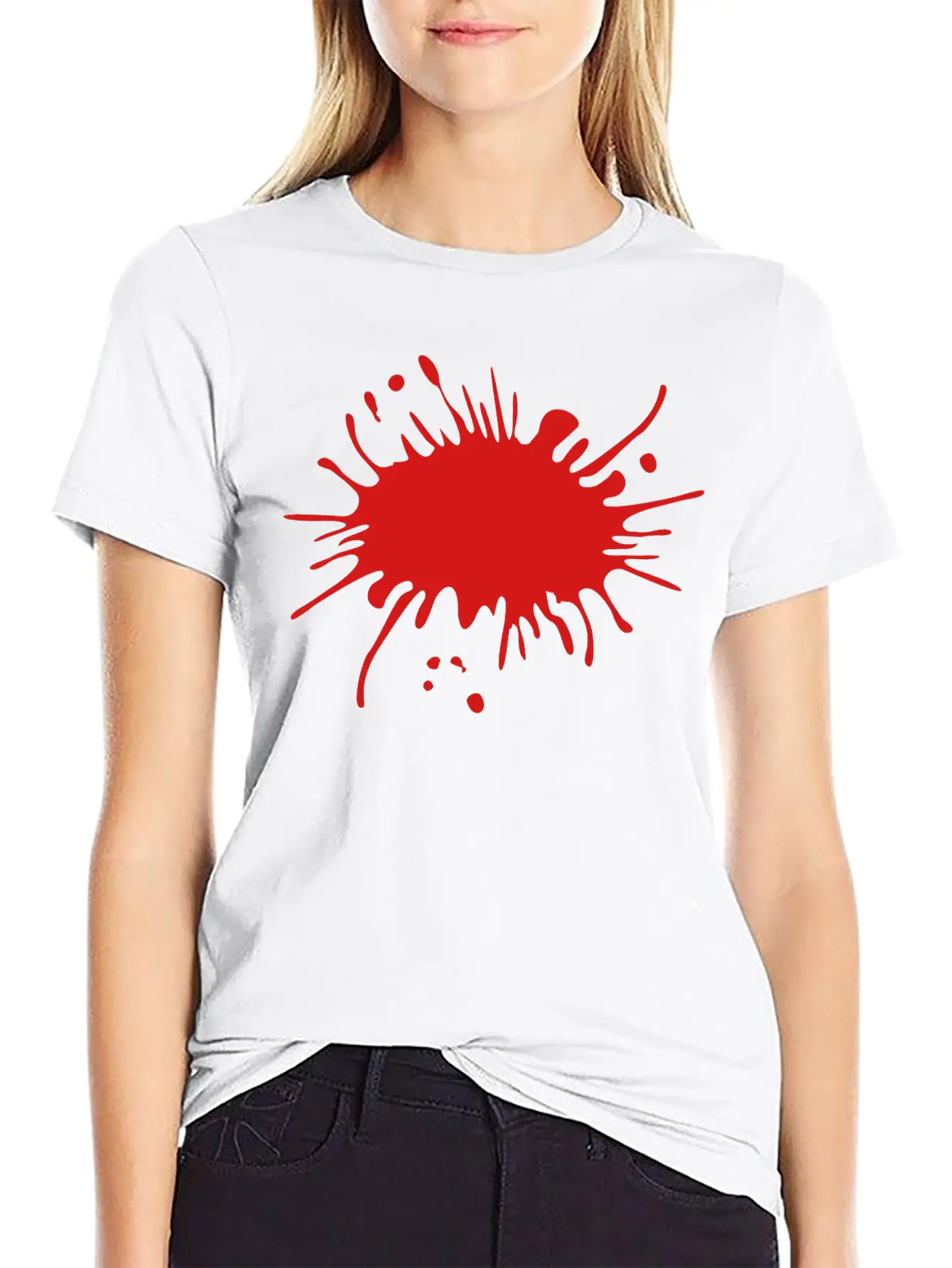 Blood Splatter Timeless Short Sleeve Tee – Comfy And Minimalist Design