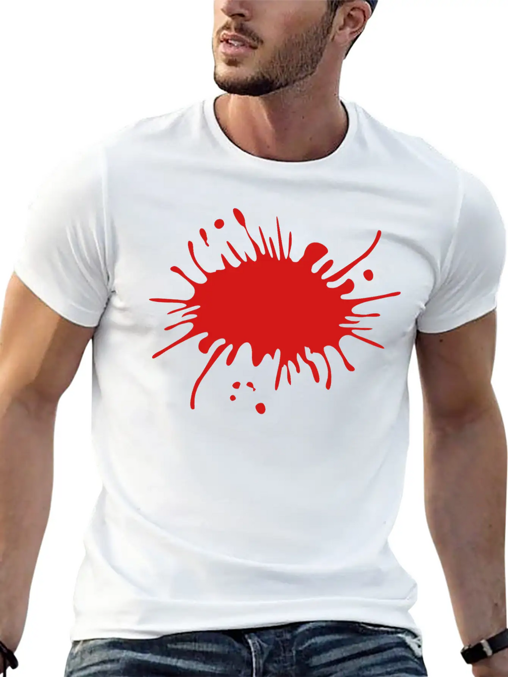 Blood Splatter Timeless Short Sleeve Tee – Comfy And Minimalist Design