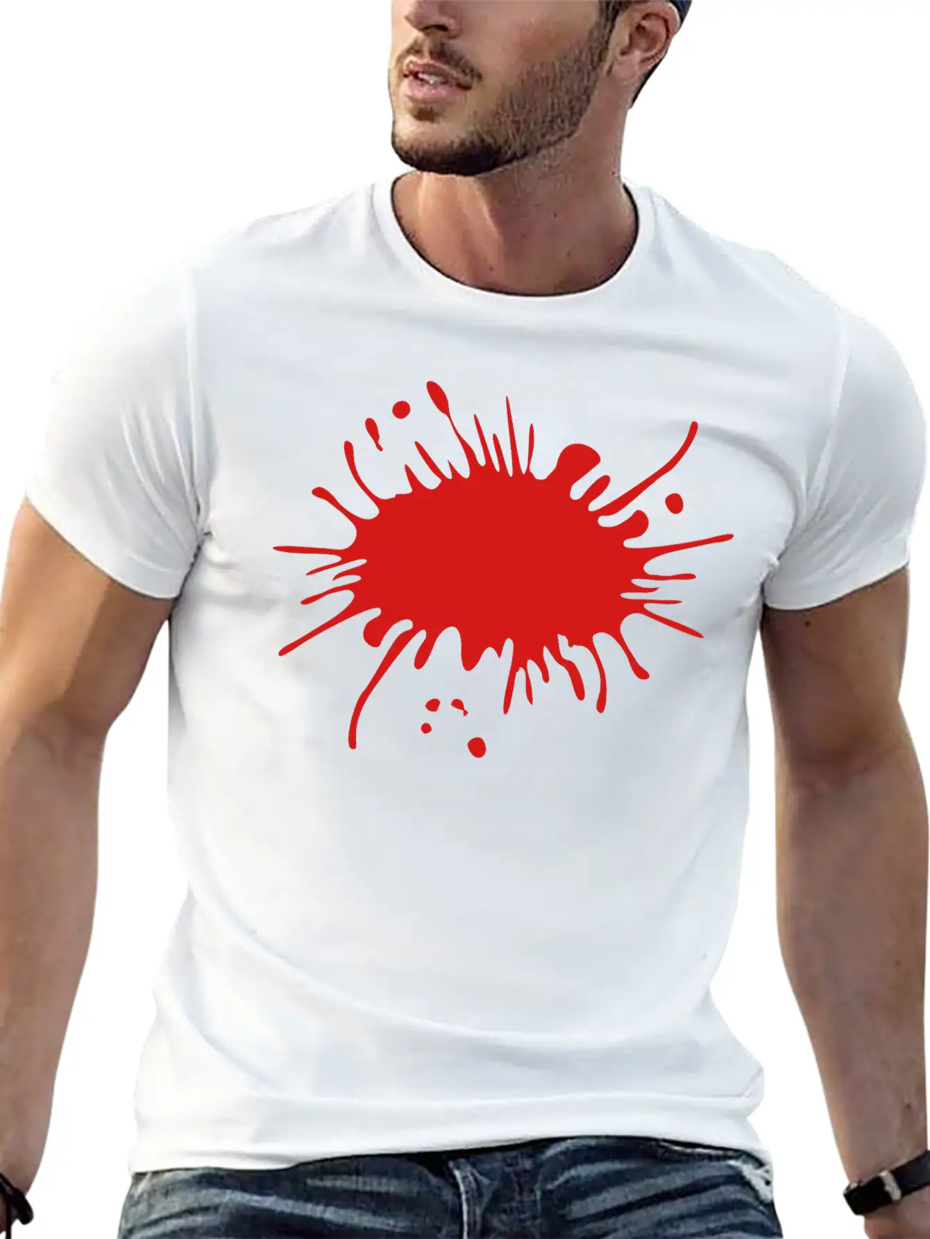 Blood Splatter Timeless Short Sleeve Tee – Comfy And Minimalist Design