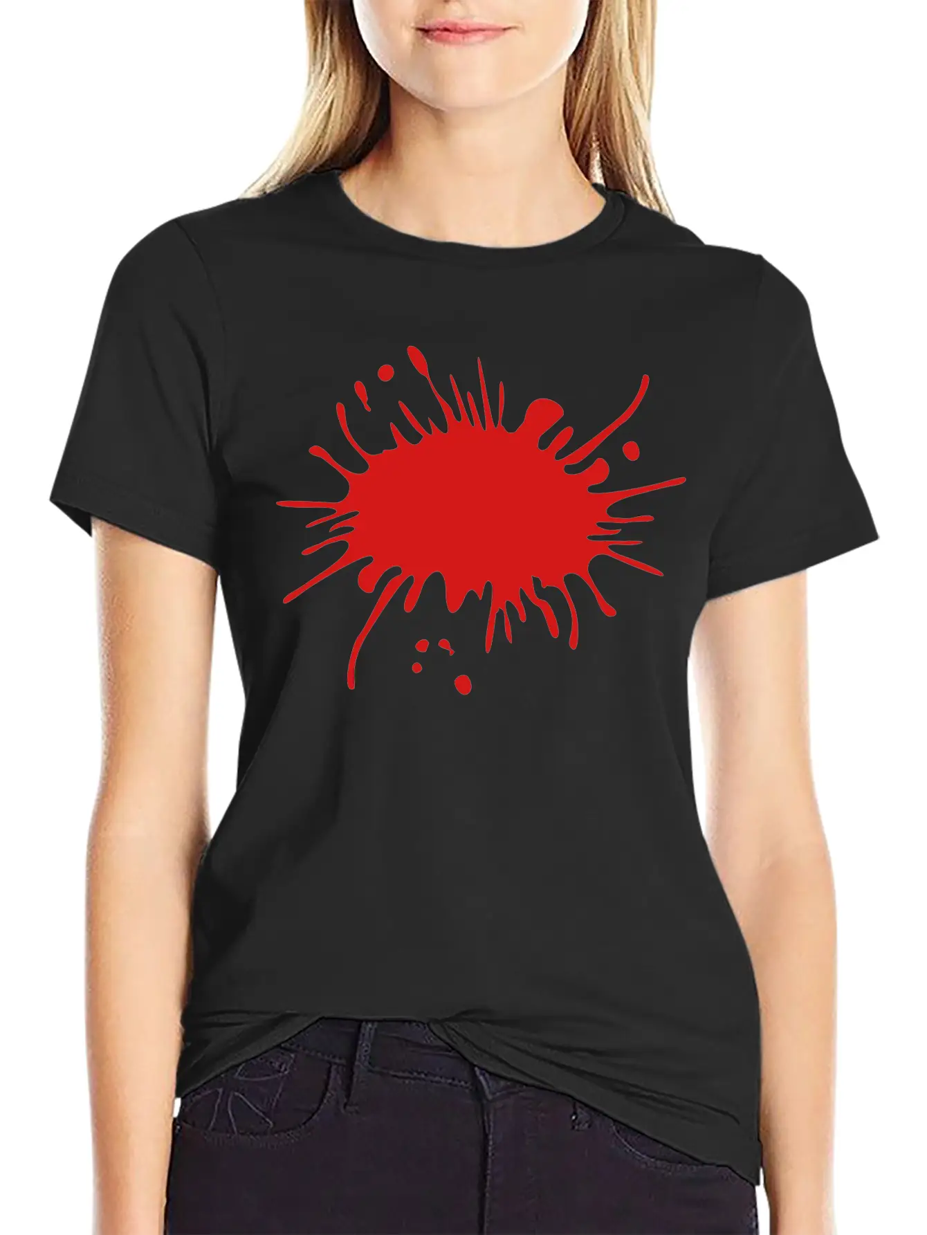 Blood Splatter Timeless Short Sleeve Tee – Comfy And Minimalist Design