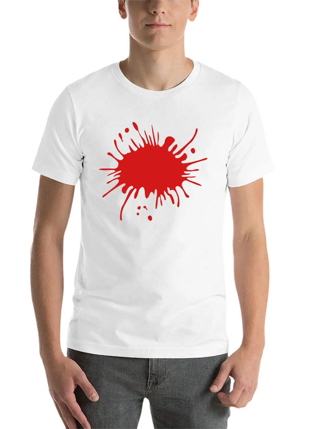 Blood Splatter Timeless Short Sleeve Tee – Comfy And Minimalist Design