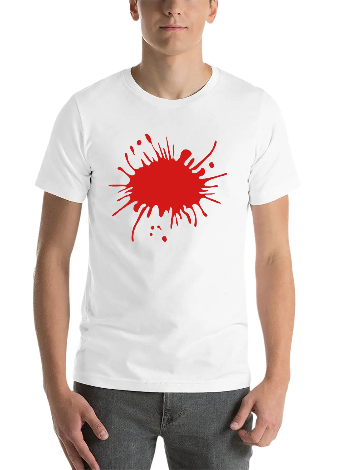 Blood Splatter Timeless Short Sleeve Tee – Comfy And Minimalist Design