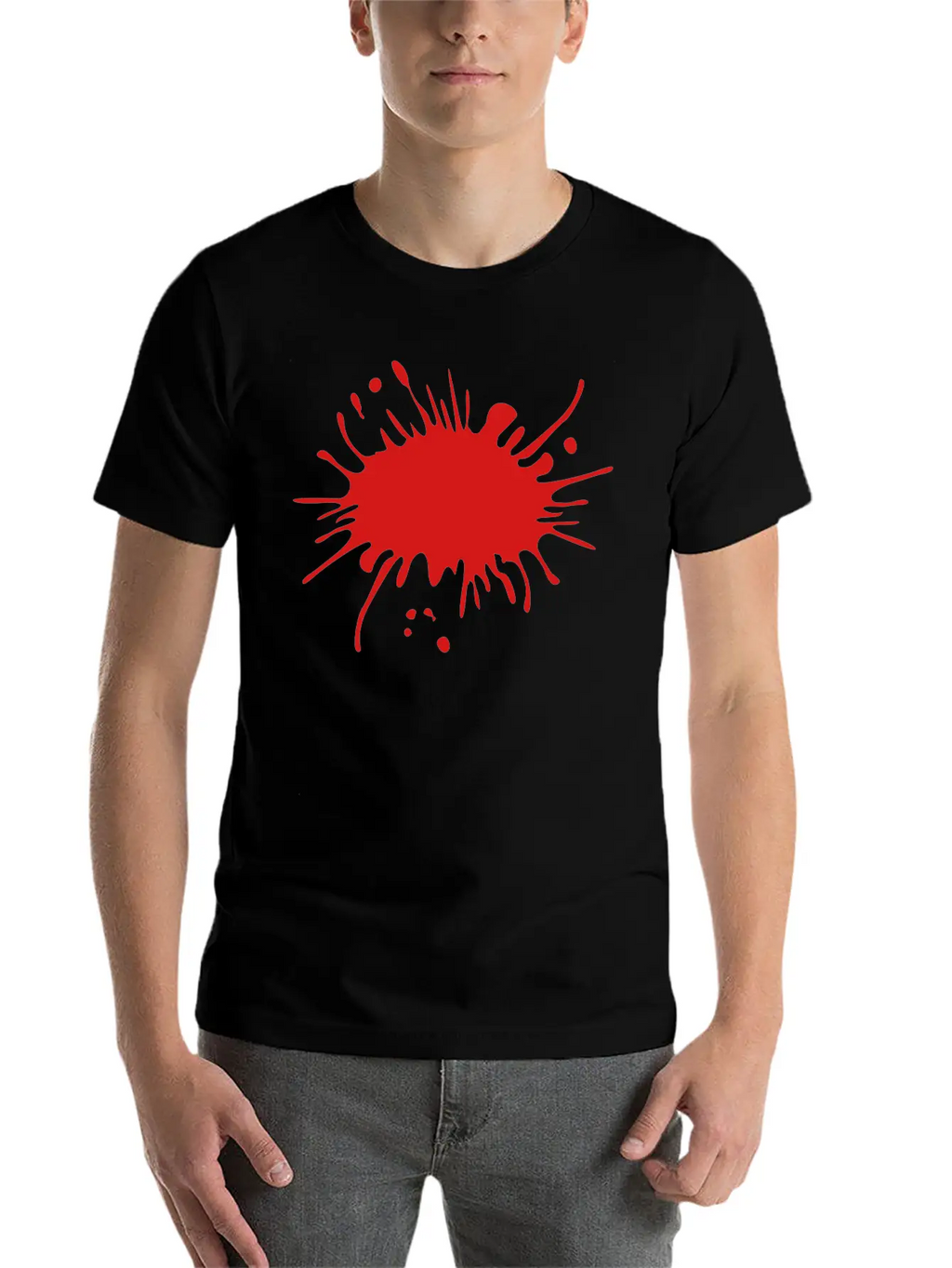 Blood Splatter Timeless Short Sleeve Tee – Comfy And Minimalist Design