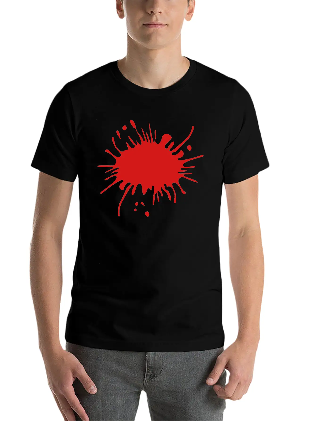 Blood Splatter Timeless Short Sleeve Tee – Comfy And Minimalist Design