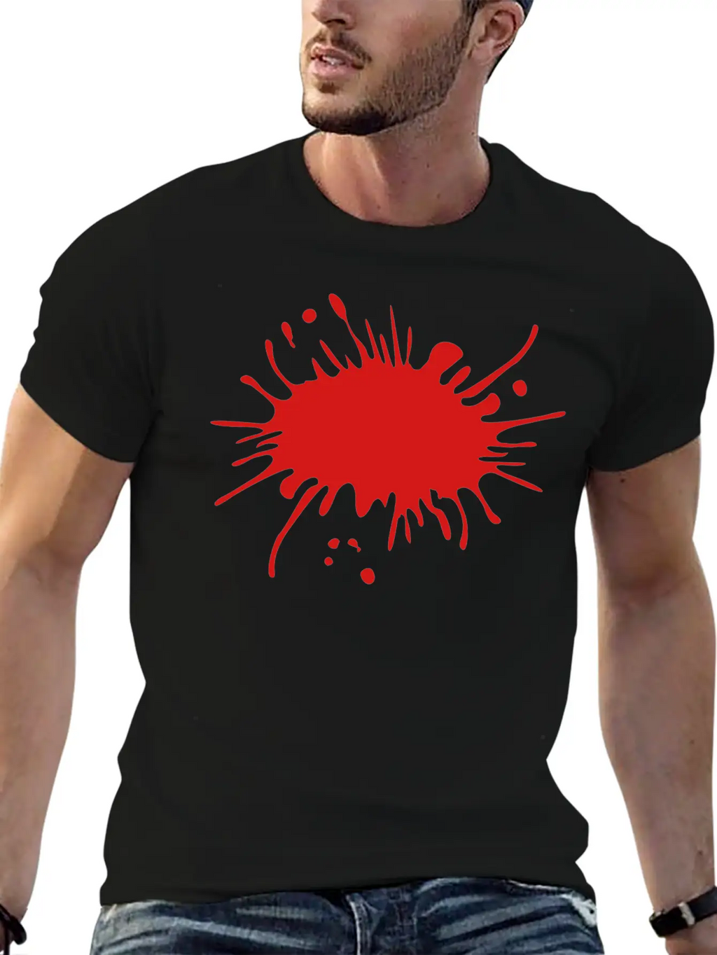 Blood Splatter Timeless Short Sleeve Tee – Comfy And Minimalist Design