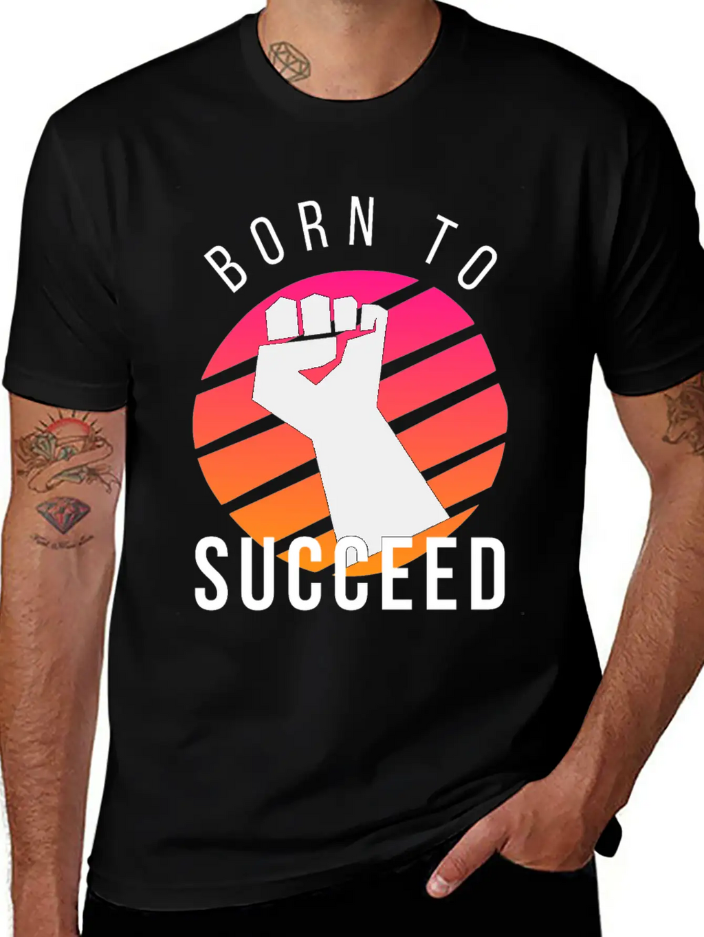 Born To Succeed Relaxed Everyday Tee – Lightweight And Durable Cotton