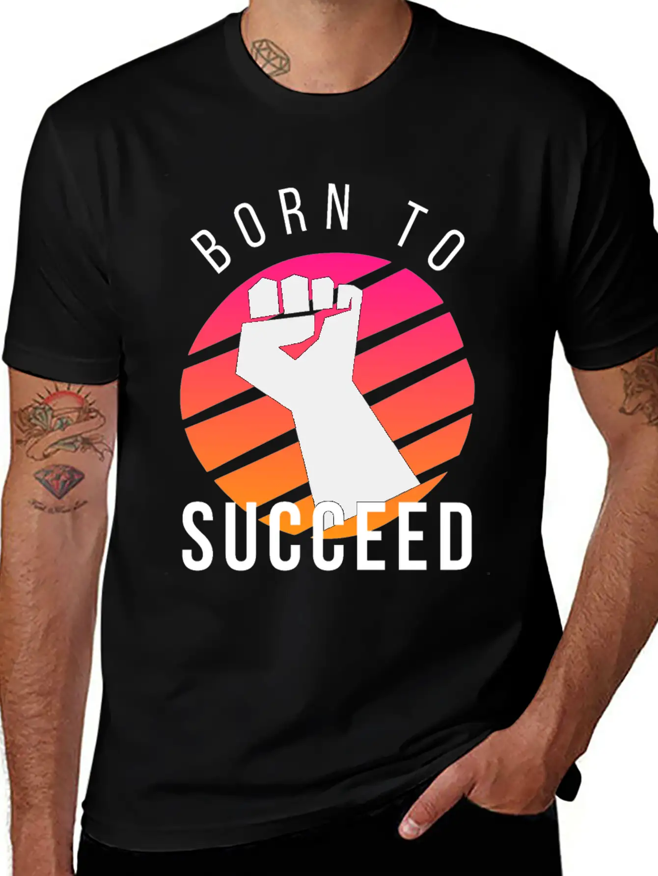 Born To Succeed Relaxed Everyday Tee – Lightweight And Durable Cotton