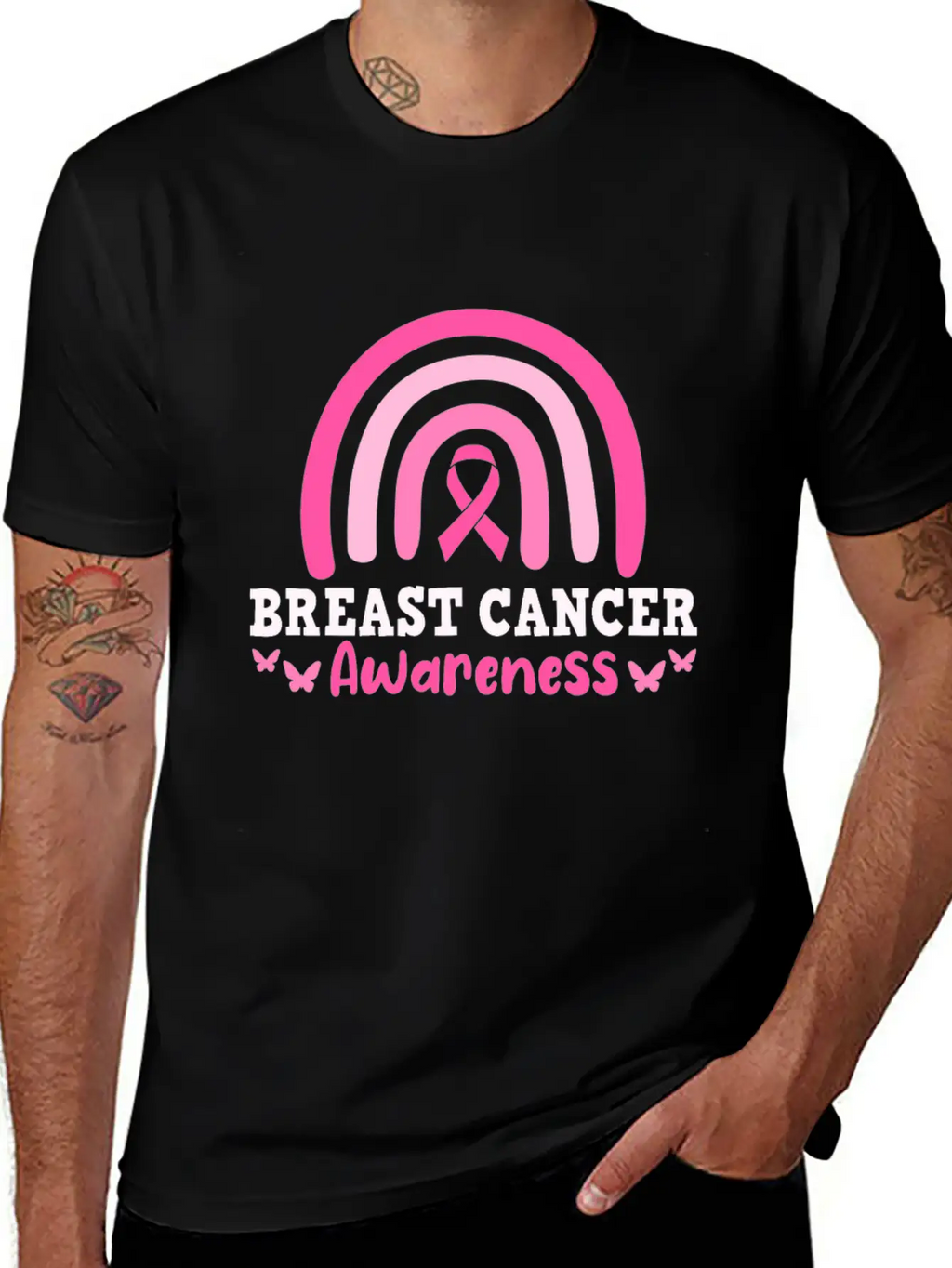 Breast Cancer Awareness Modern Fit Casual T-Shirt – Clean And Versatile Design