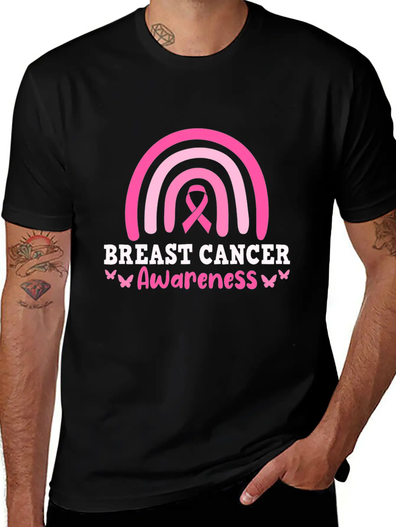 Breast Cancer Awareness Modern Fit Casual T-Shirt – Clean And Versatile Design