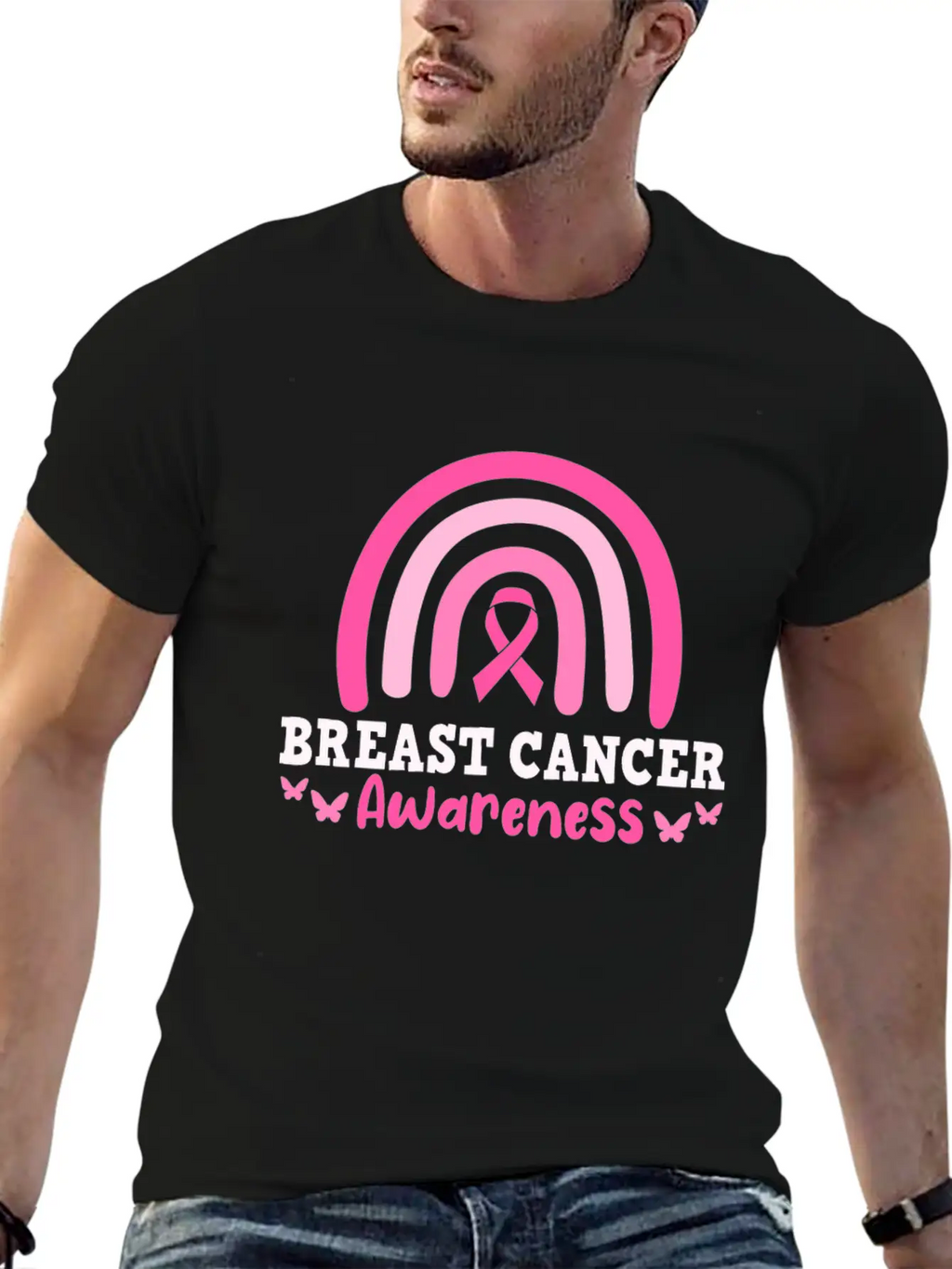 Breast Cancer Awareness Modern Fit Casual T-Shirt – Clean And Versatile Design