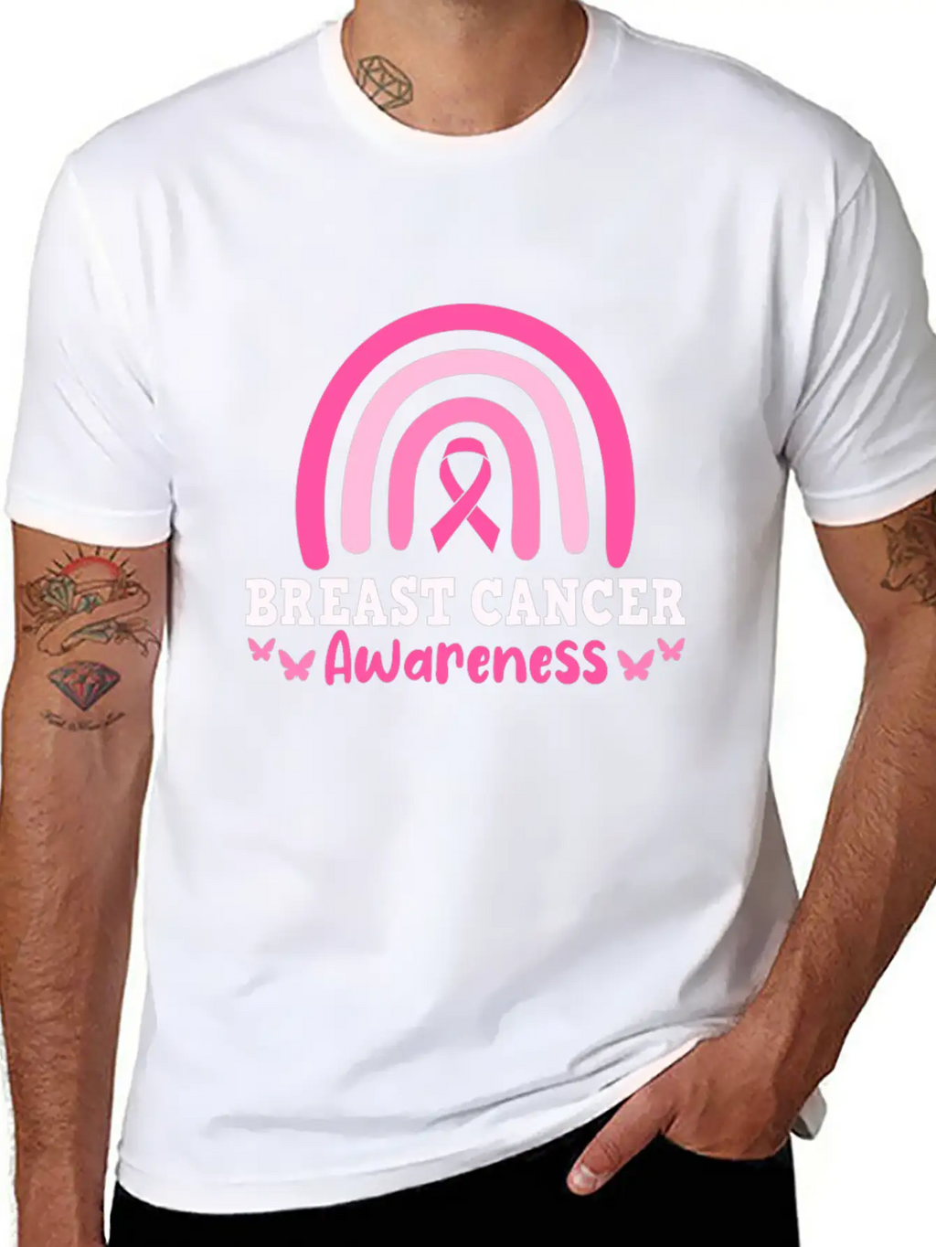 Breast Cancer Awareness Modern Fit Casual T-Shirt – Clean And Versatile Design