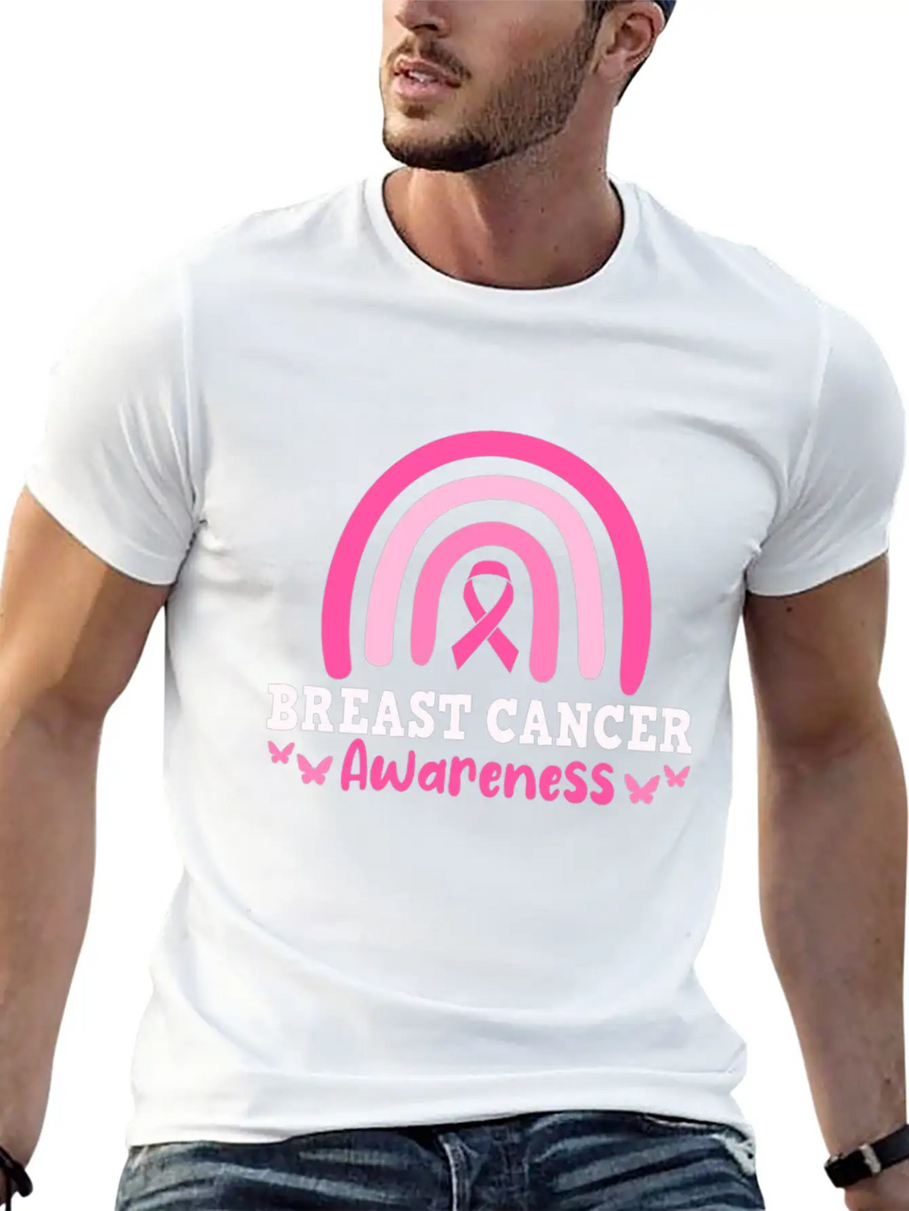 Breast Cancer Awareness Modern Fit Casual T-Shirt – Clean And Versatile Design