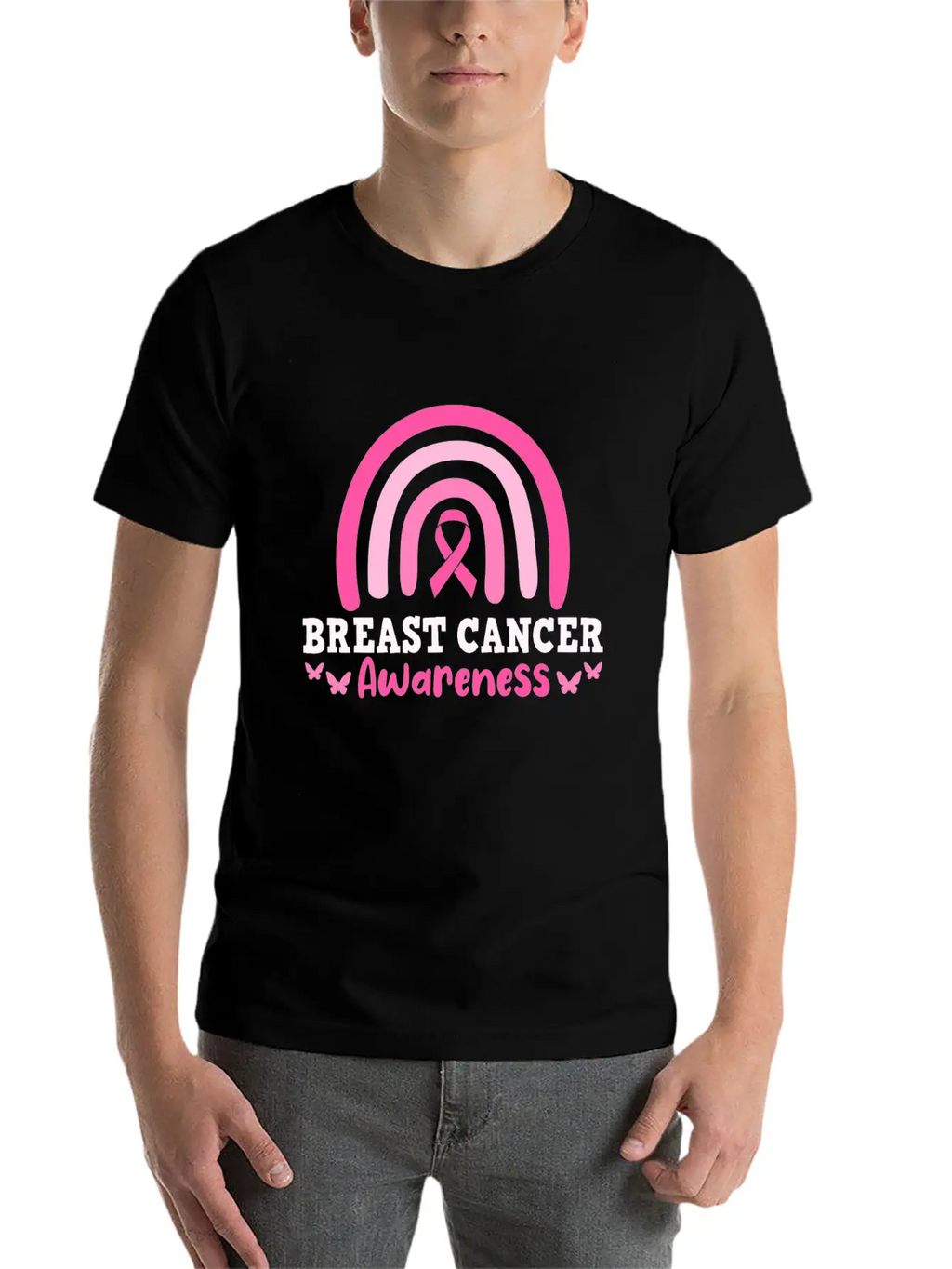 Breast Cancer Awareness Modern Fit Casual T-Shirt – Clean And Versatile Design