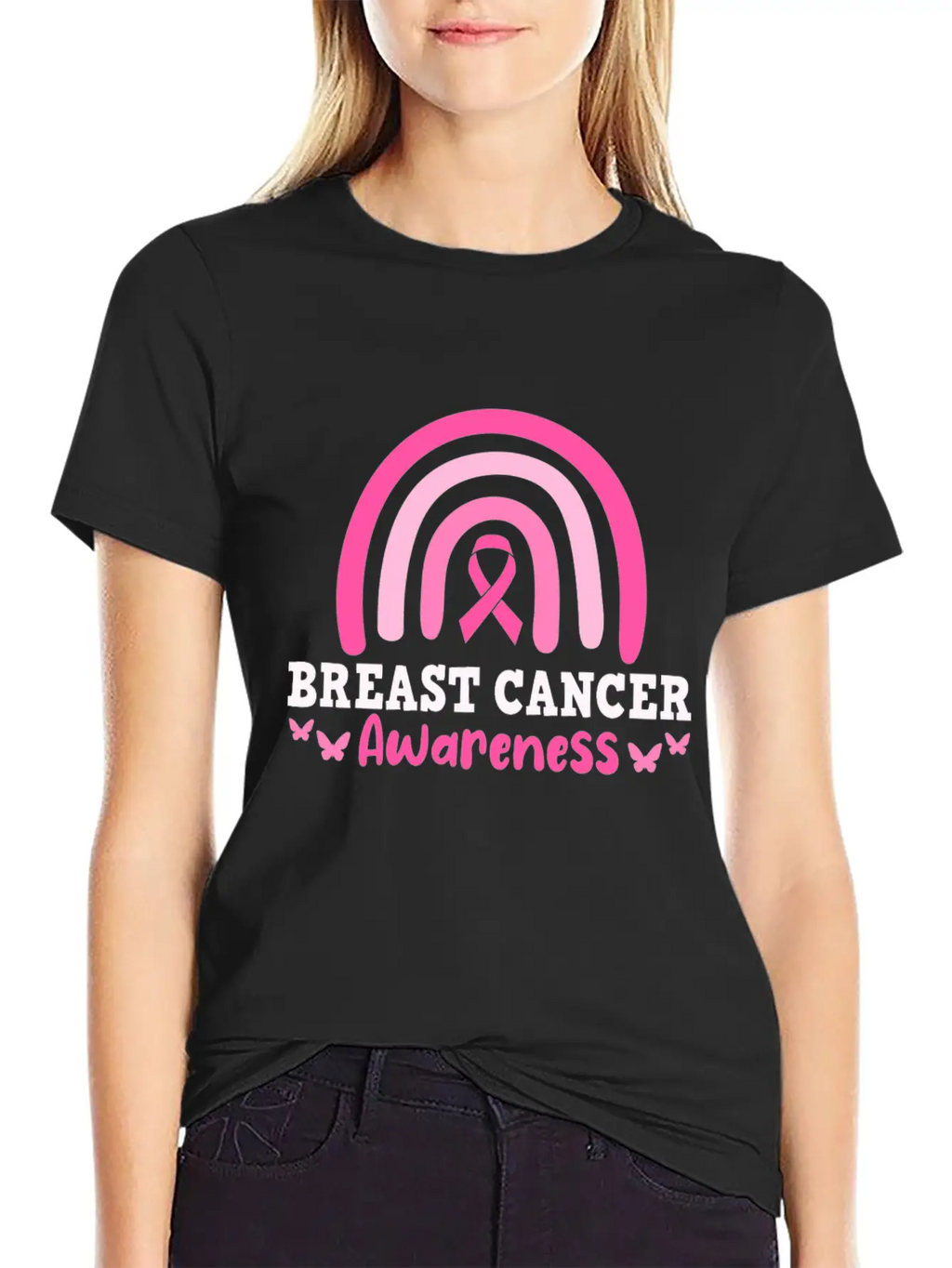 Breast Cancer Awareness Modern Fit Casual T-Shirt – Clean And Versatile Design