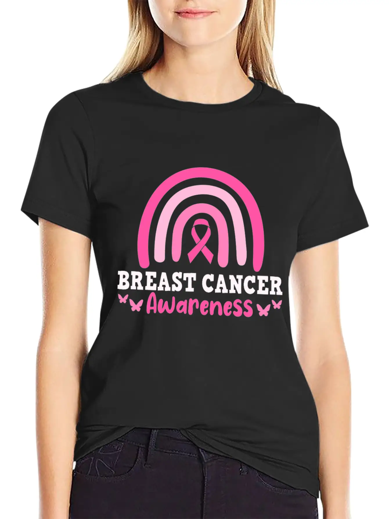 Breast Cancer Awareness Modern Fit Casual T-Shirt – Clean And Versatile Design