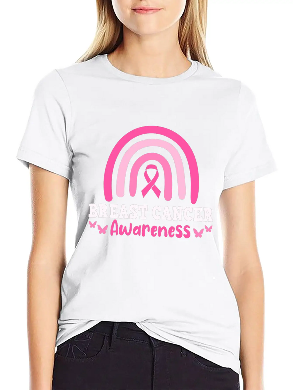 Breast Cancer Awareness Modern Fit Casual T-Shirt – Clean And Versatile Design