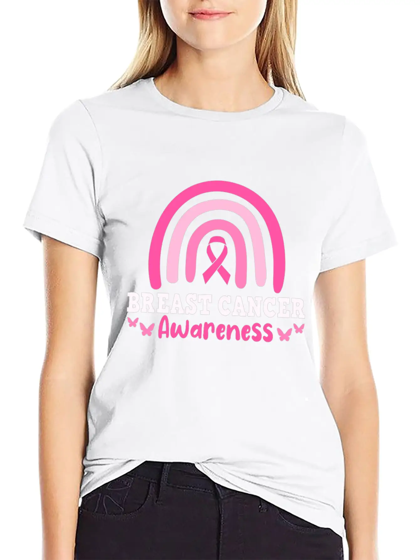Breast Cancer Awareness Modern Fit Casual T-Shirt – Clean And Versatile Design
