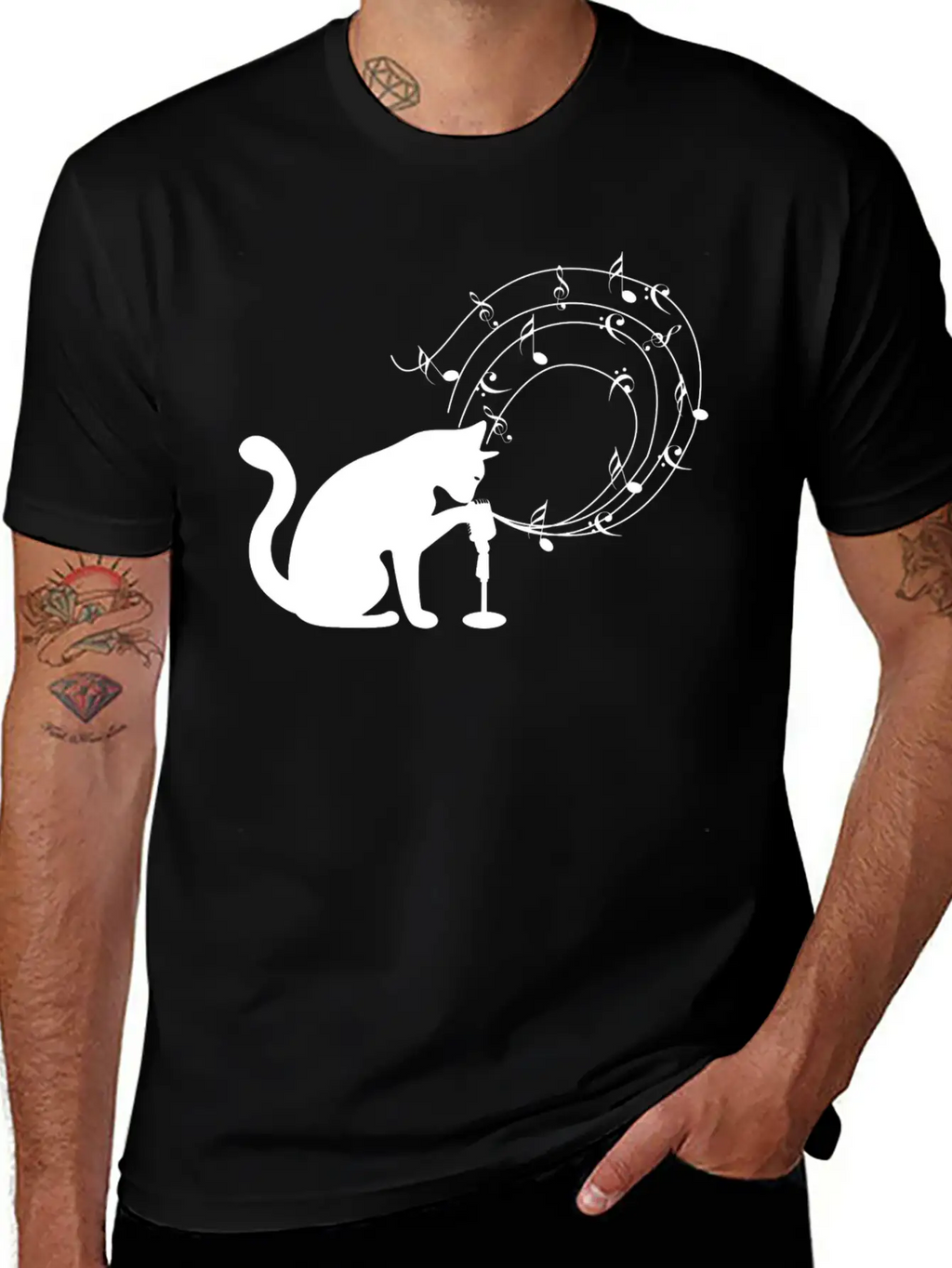 Cat Music Modern Fit Casual T-Shirt – Clean And Versatile Design