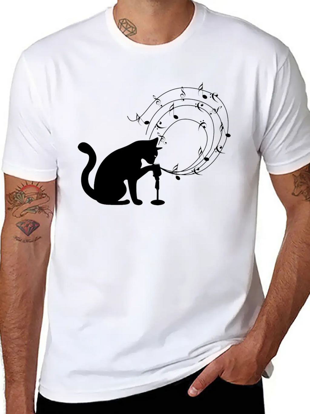 Cat Music Modern Fit Casual T-Shirt – Clean And Versatile Design