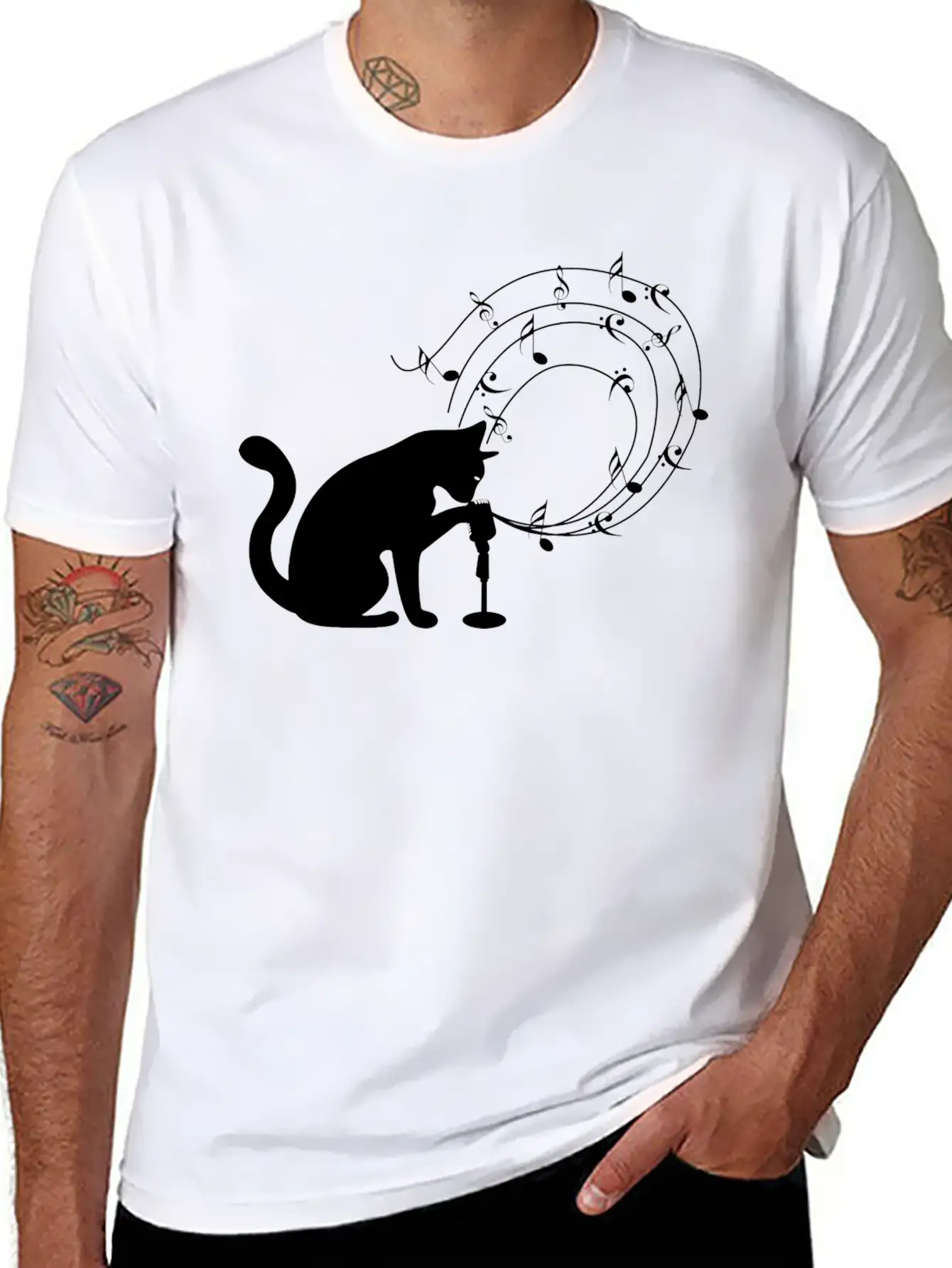 Cat Music Modern Fit Casual T-Shirt – Clean And Versatile Design