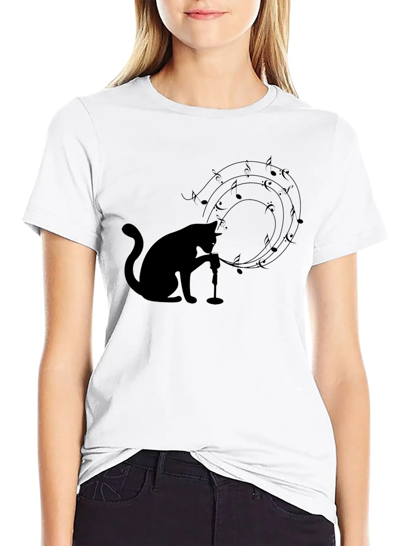 Cat Music Modern Fit Casual T-Shirt – Clean And Versatile Design