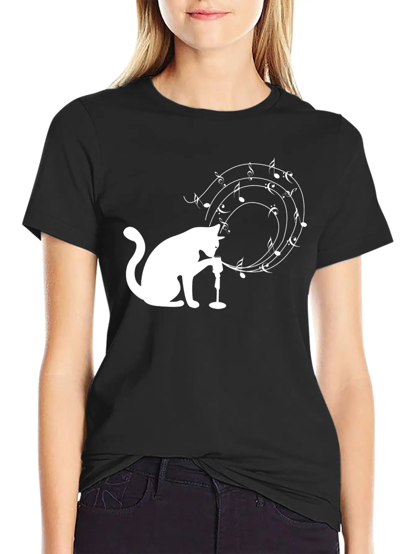 Cat Music Modern Fit Casual T-Shirt – Clean And Versatile Design