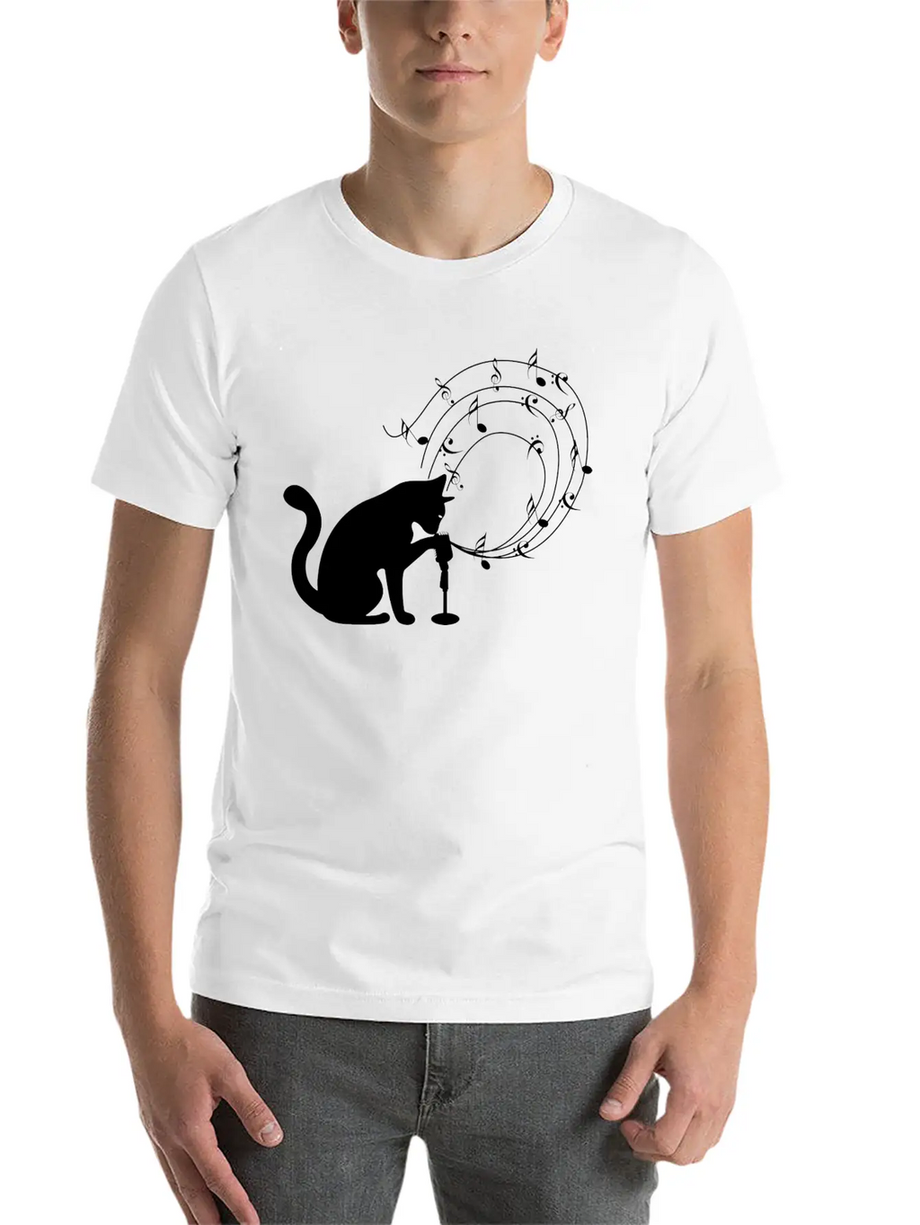 Cat Music Modern Fit Casual T-Shirt – Clean And Versatile Design