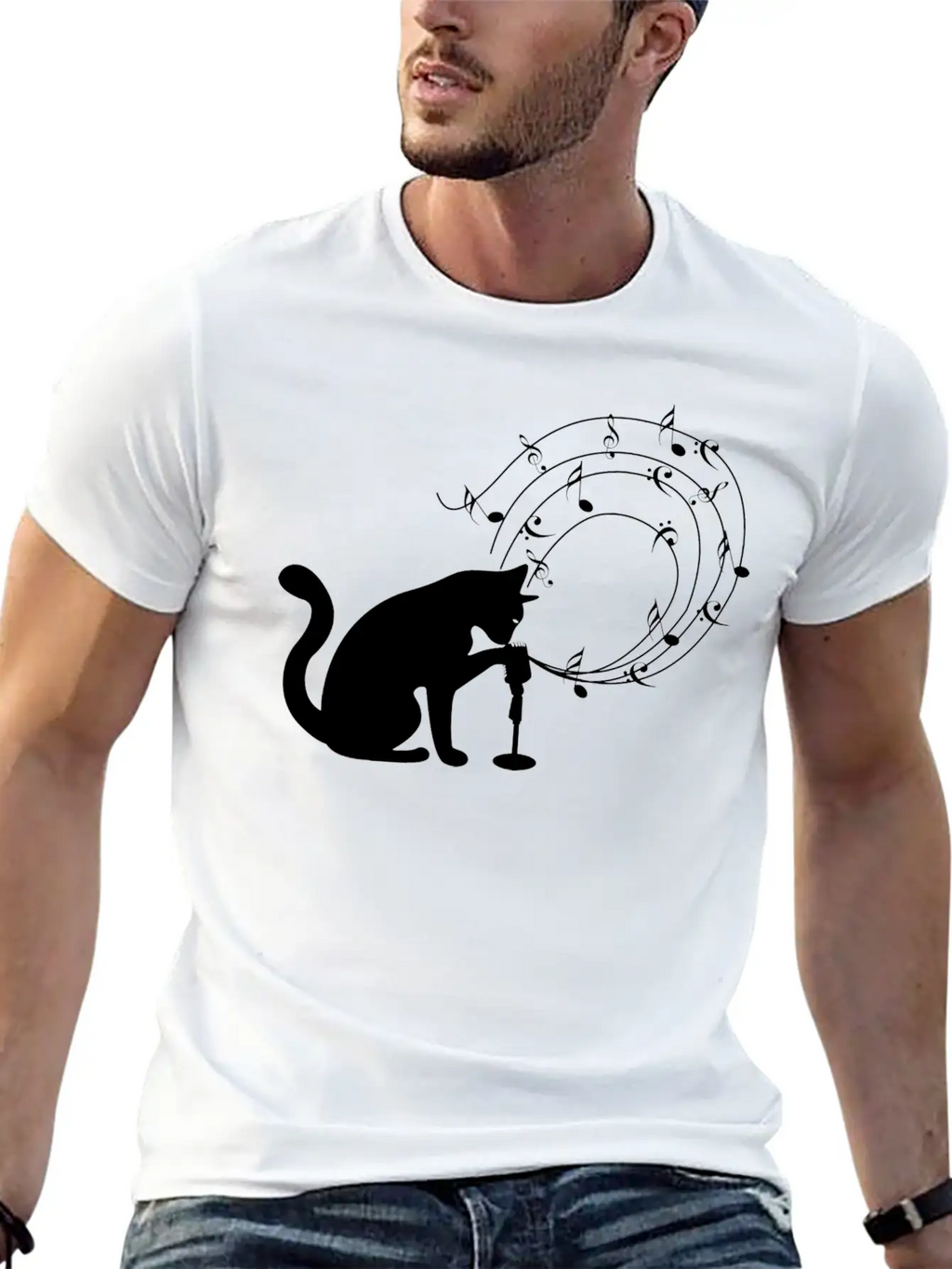 Cat Music Modern Fit Casual T-Shirt – Clean And Versatile Design