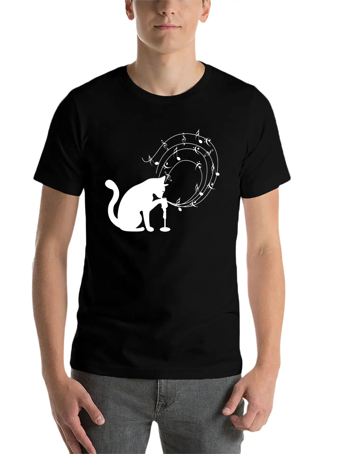 Cat Music Modern Fit Casual T-Shirt – Clean And Versatile Design