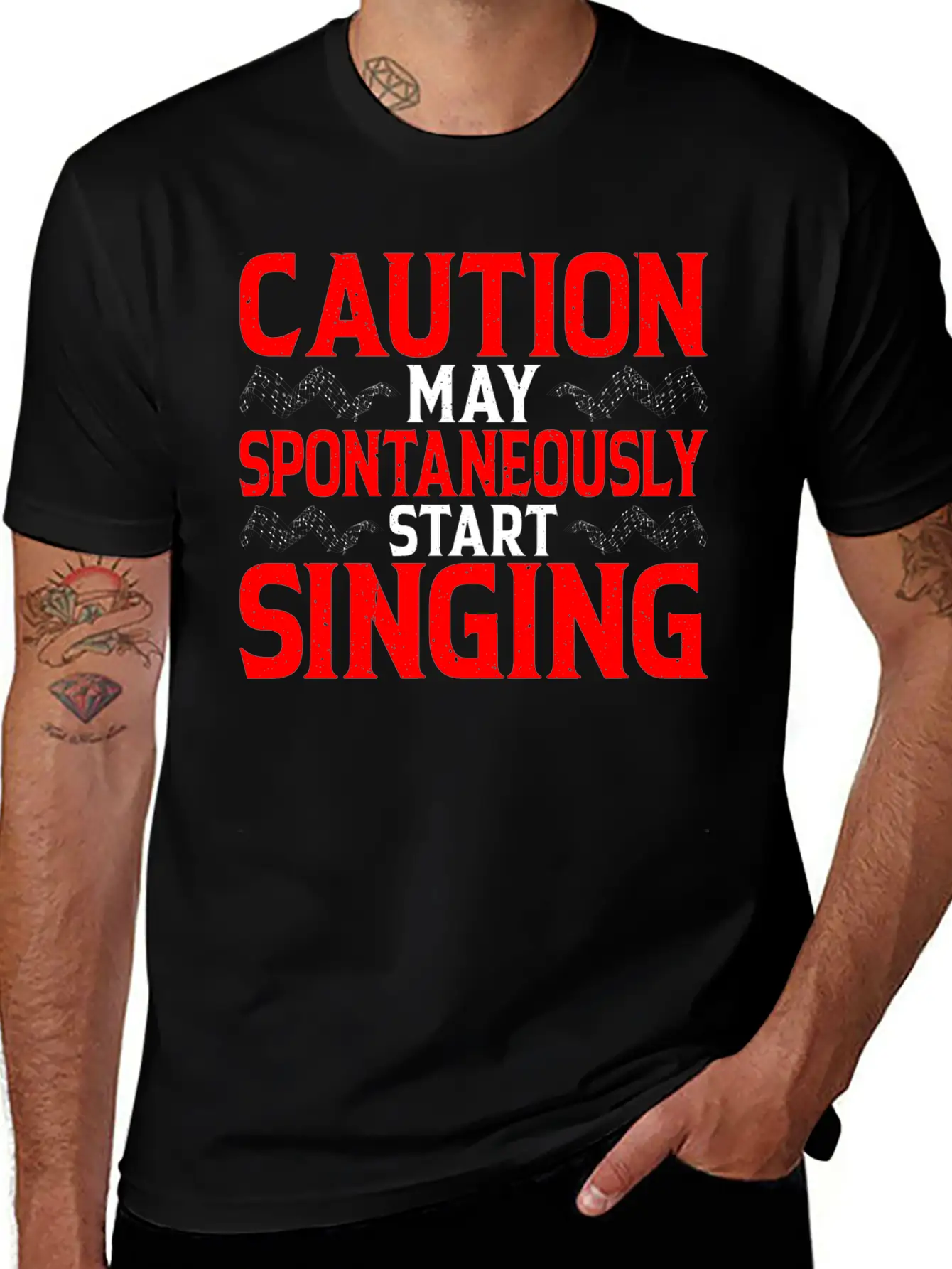 Caution, May Spontaneously Start Singing 4 Modern Fit Casual T-Shirt – Clean And Versatile Design